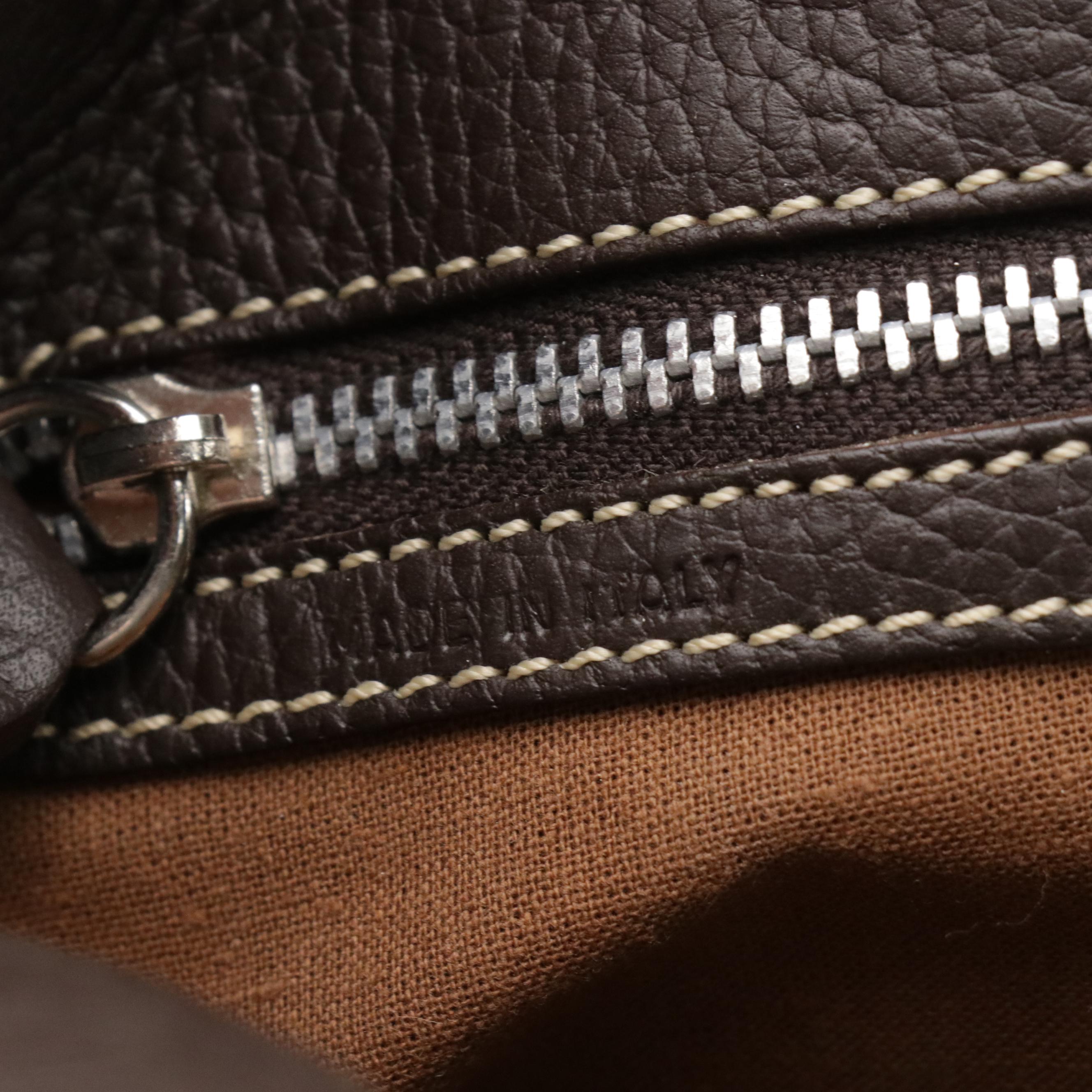 Tod's Buckle Satchel in Italian Grained Leather