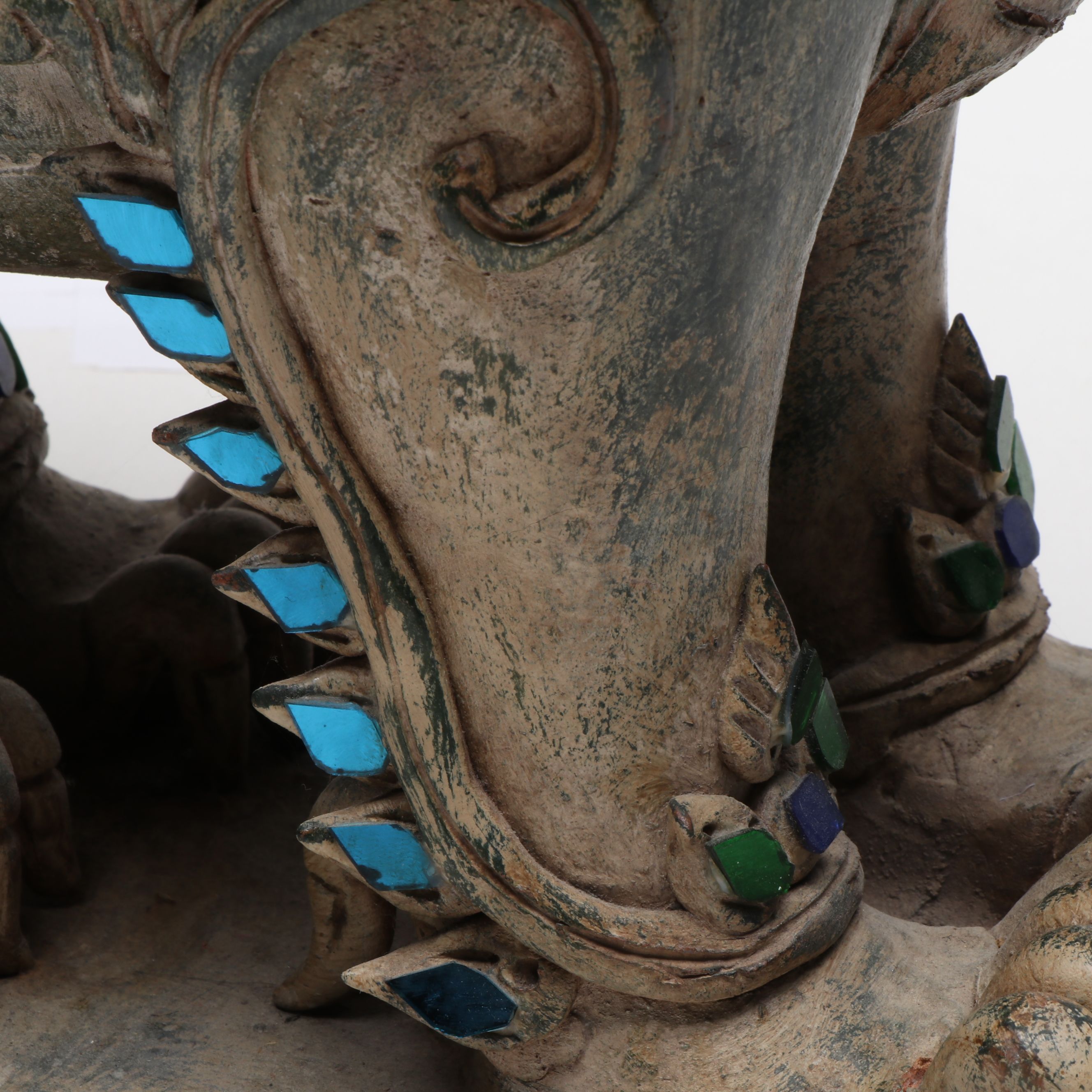 Chinese Guardian Lion Ceramic Statue