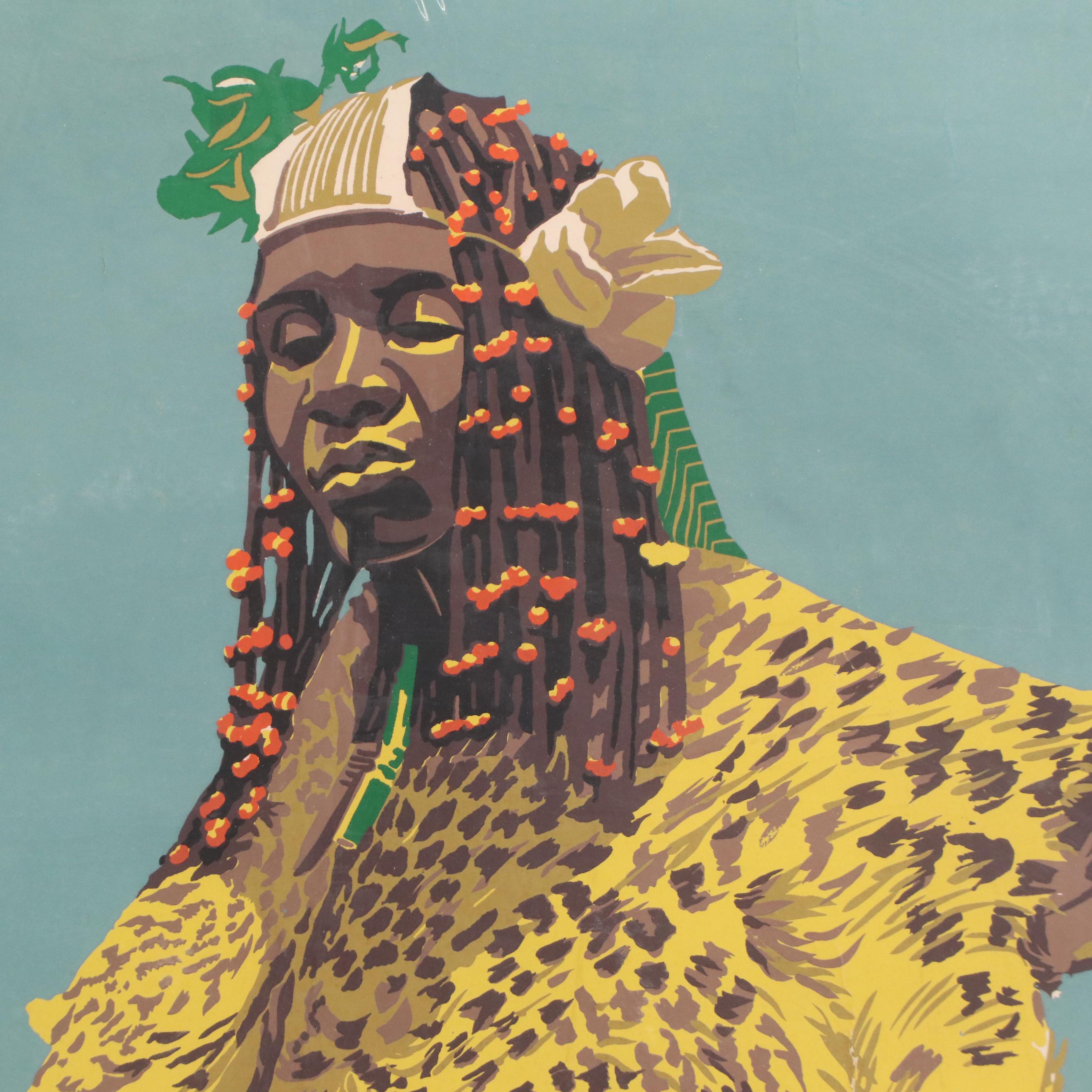 Silkscreen Print "South America Africa Cruise," 1936