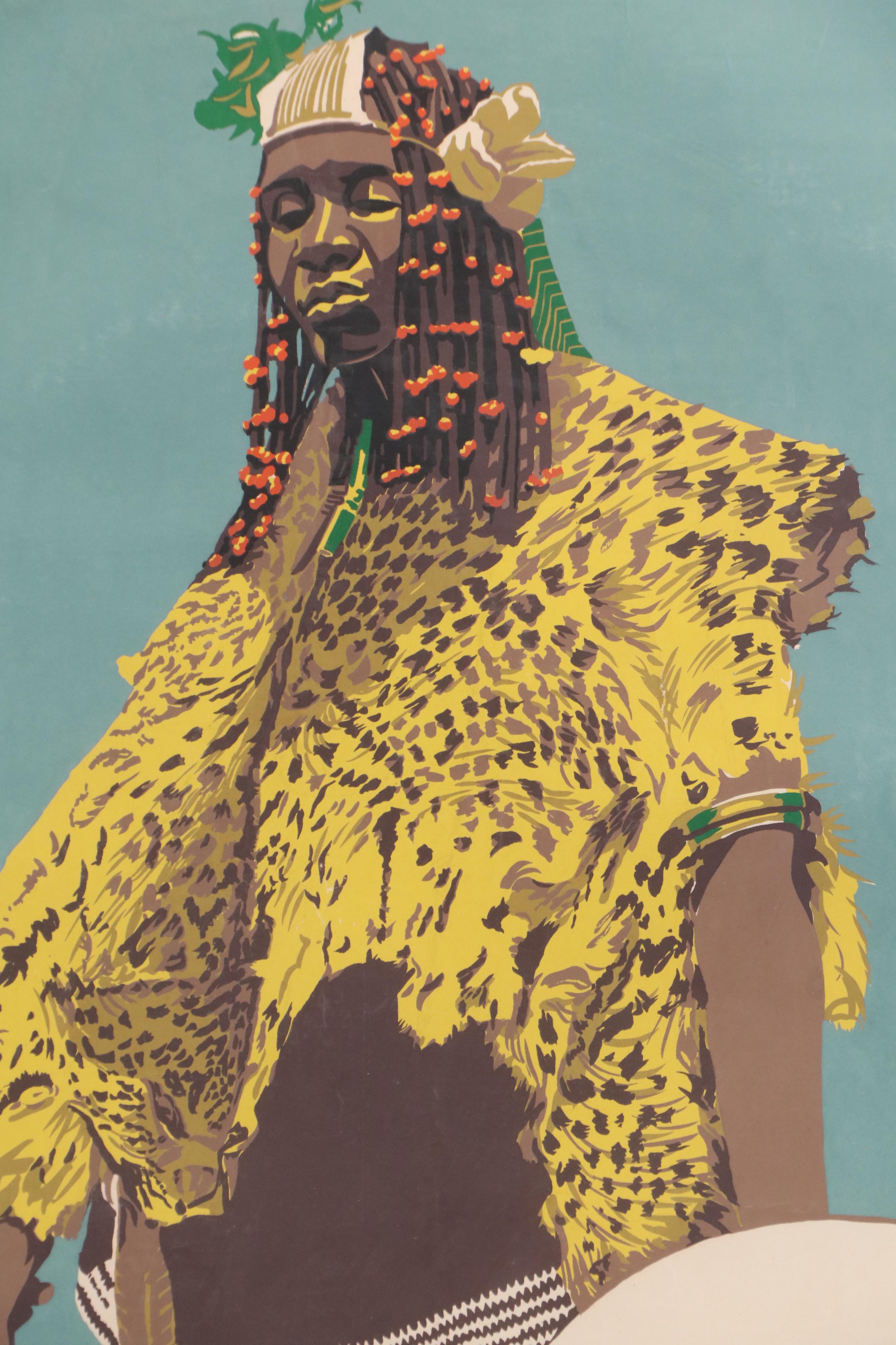 Silkscreen Print "South America Africa Cruise," 1936