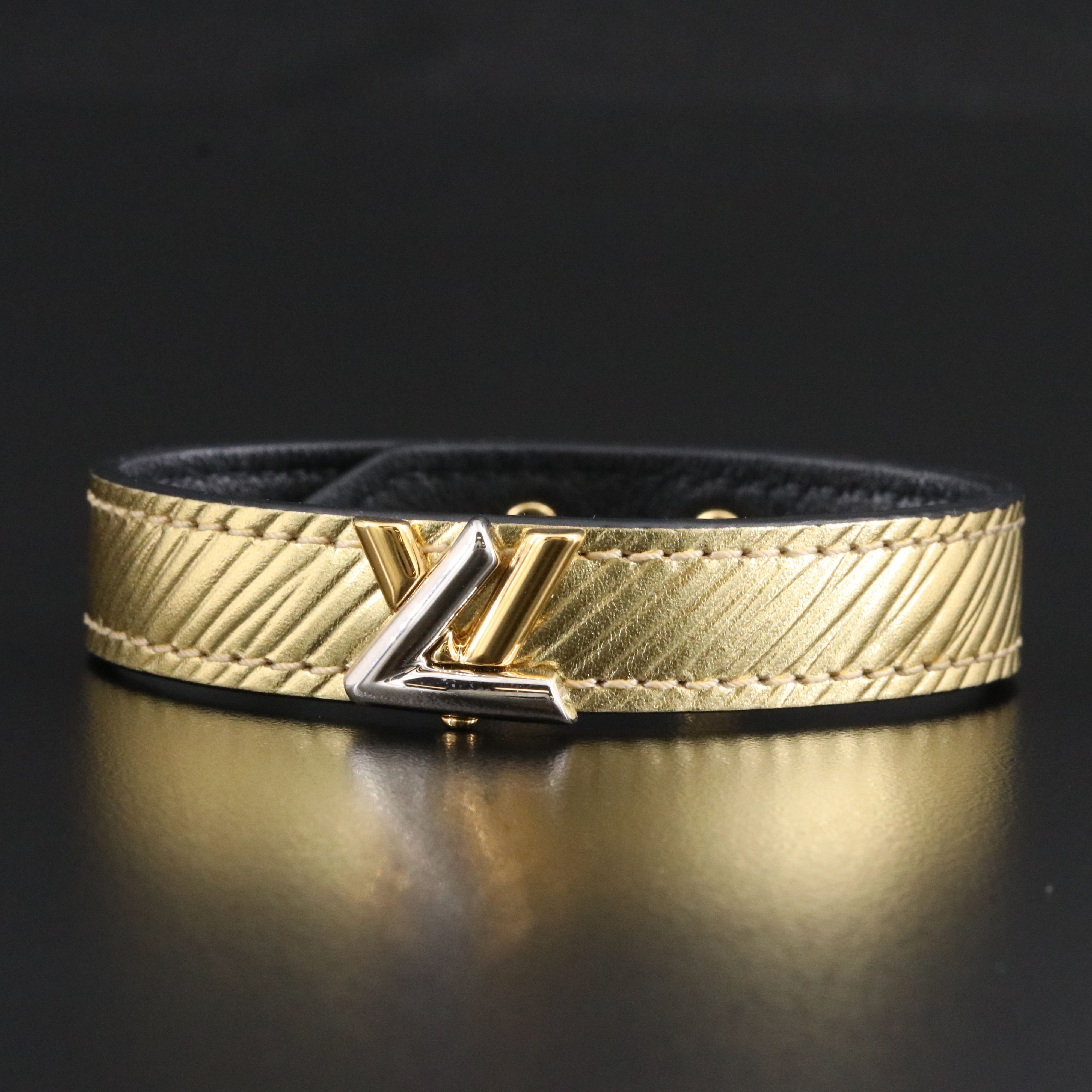 Louis Vuitton LV Gold Epi Leather Bracelet