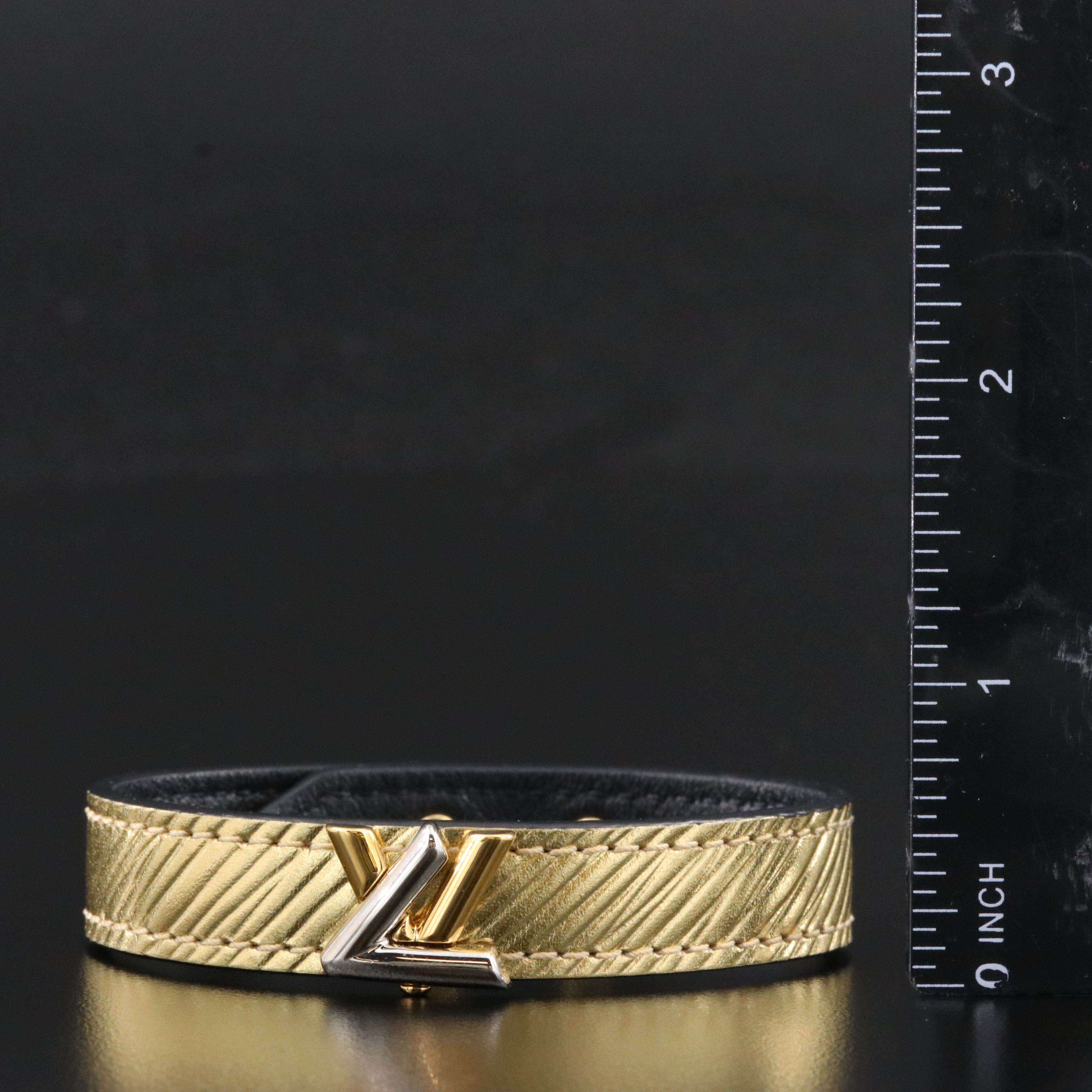 Louis Vuitton LV Gold Epi Leather Bracelet