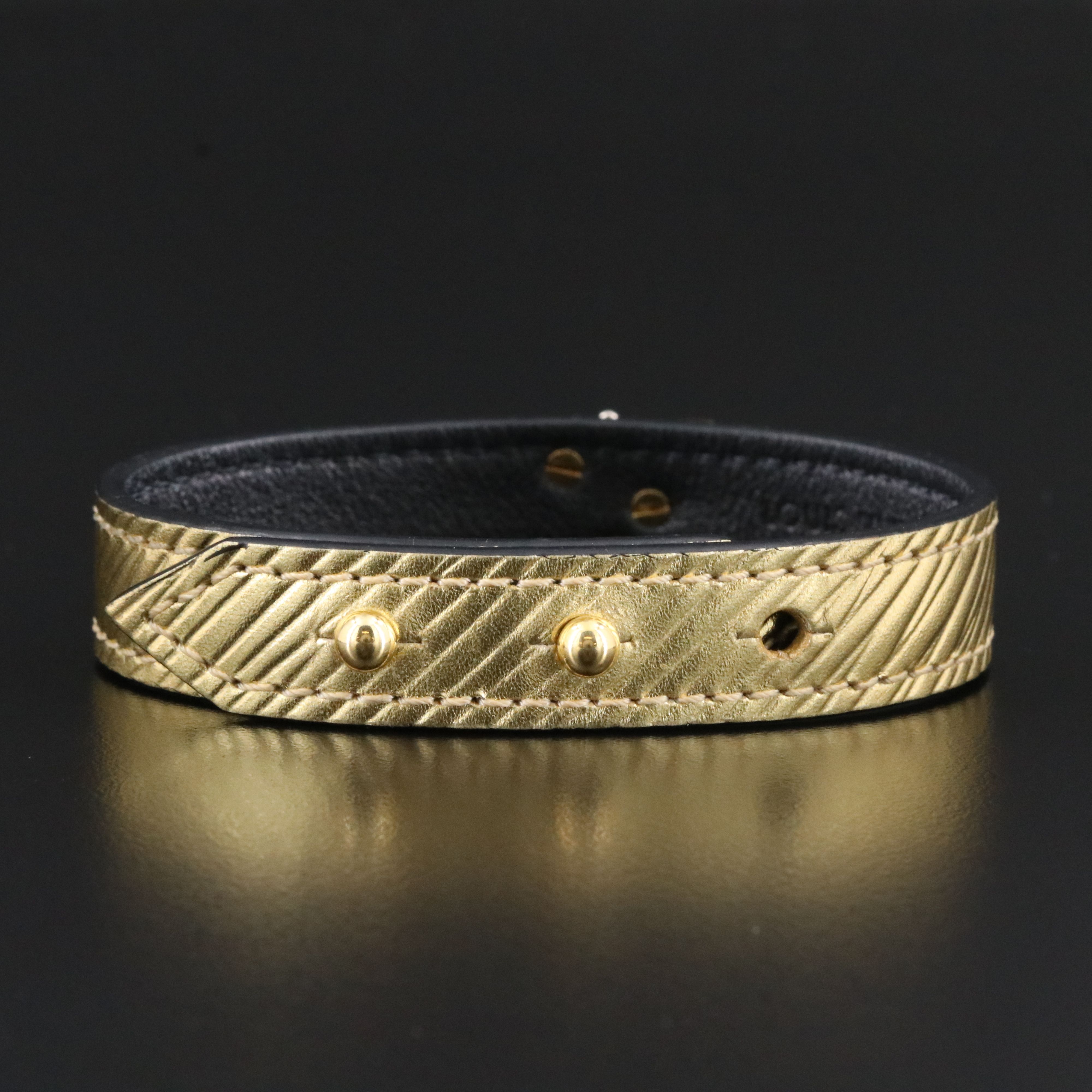 Louis Vuitton LV Gold Epi Leather Bracelet