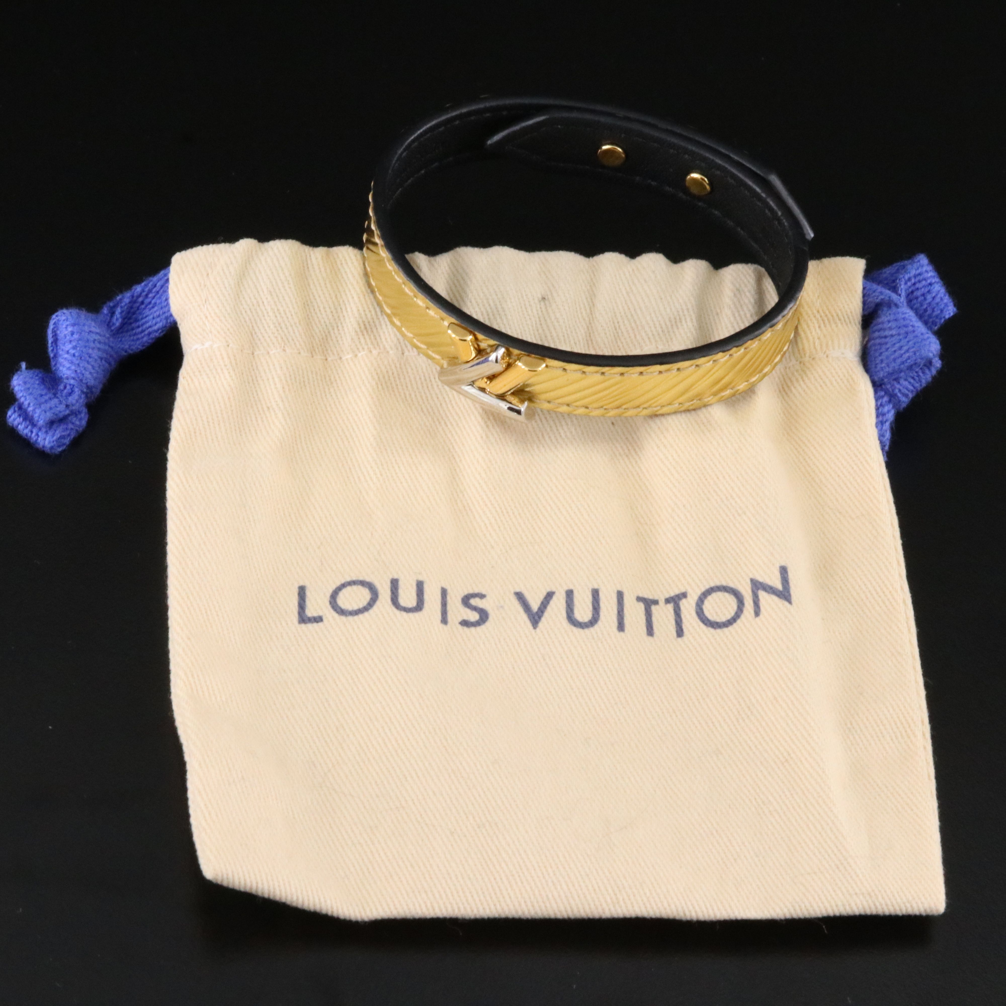 Louis Vuitton LV Gold Epi Leather Bracelet