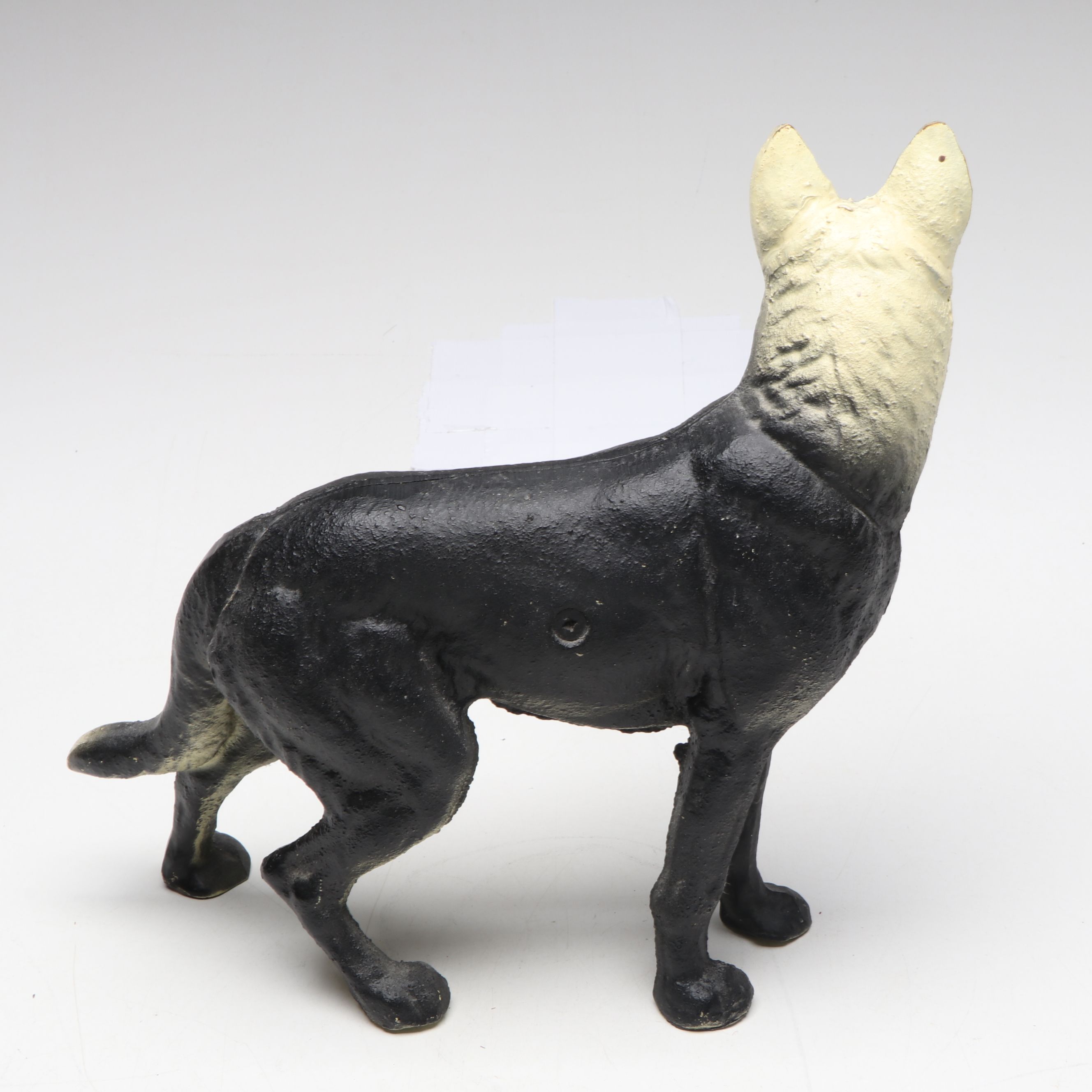 Painted Cast Iron German Shepherd Doorstop
