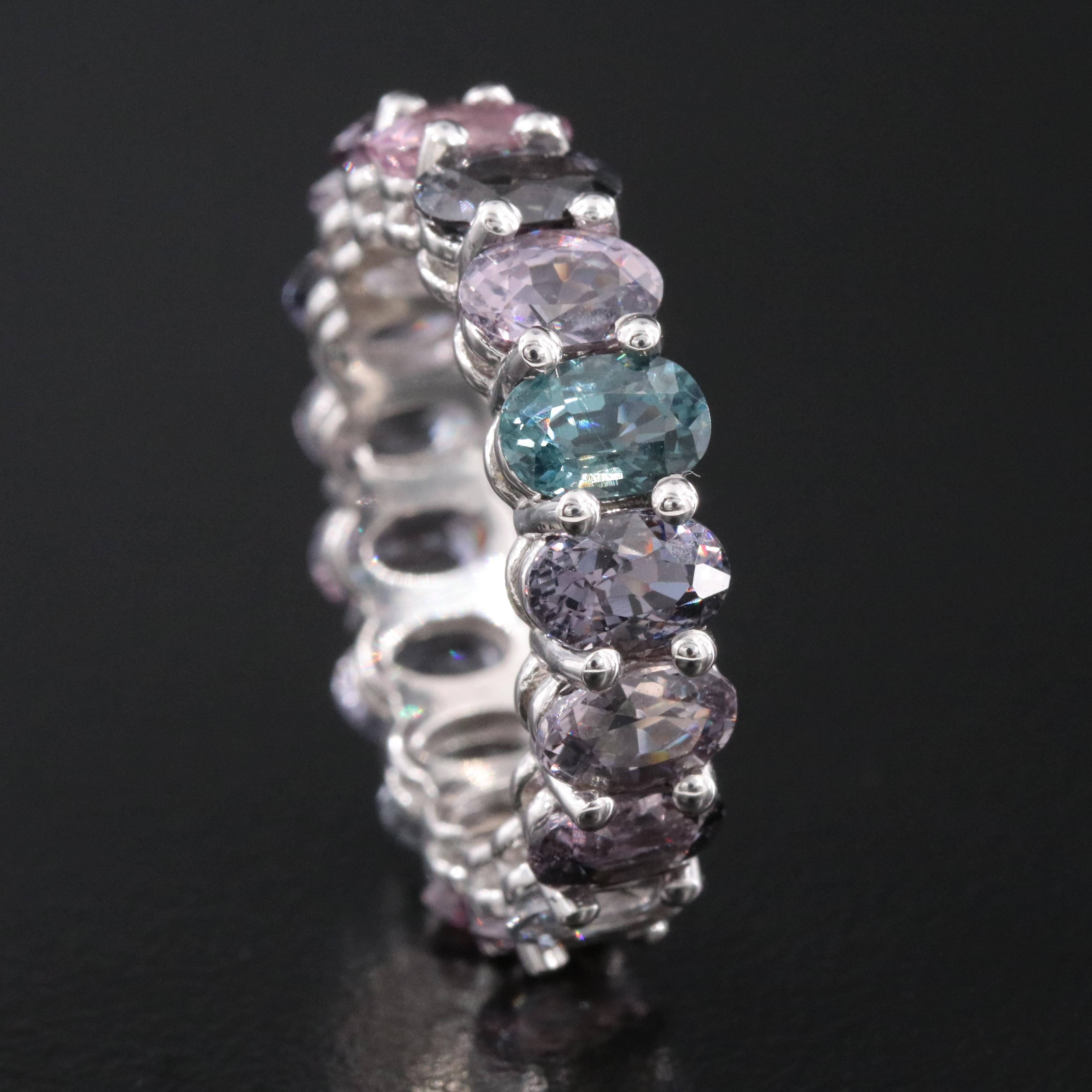 14K 9.55 CTW Multi Color Spinel Eternity Band