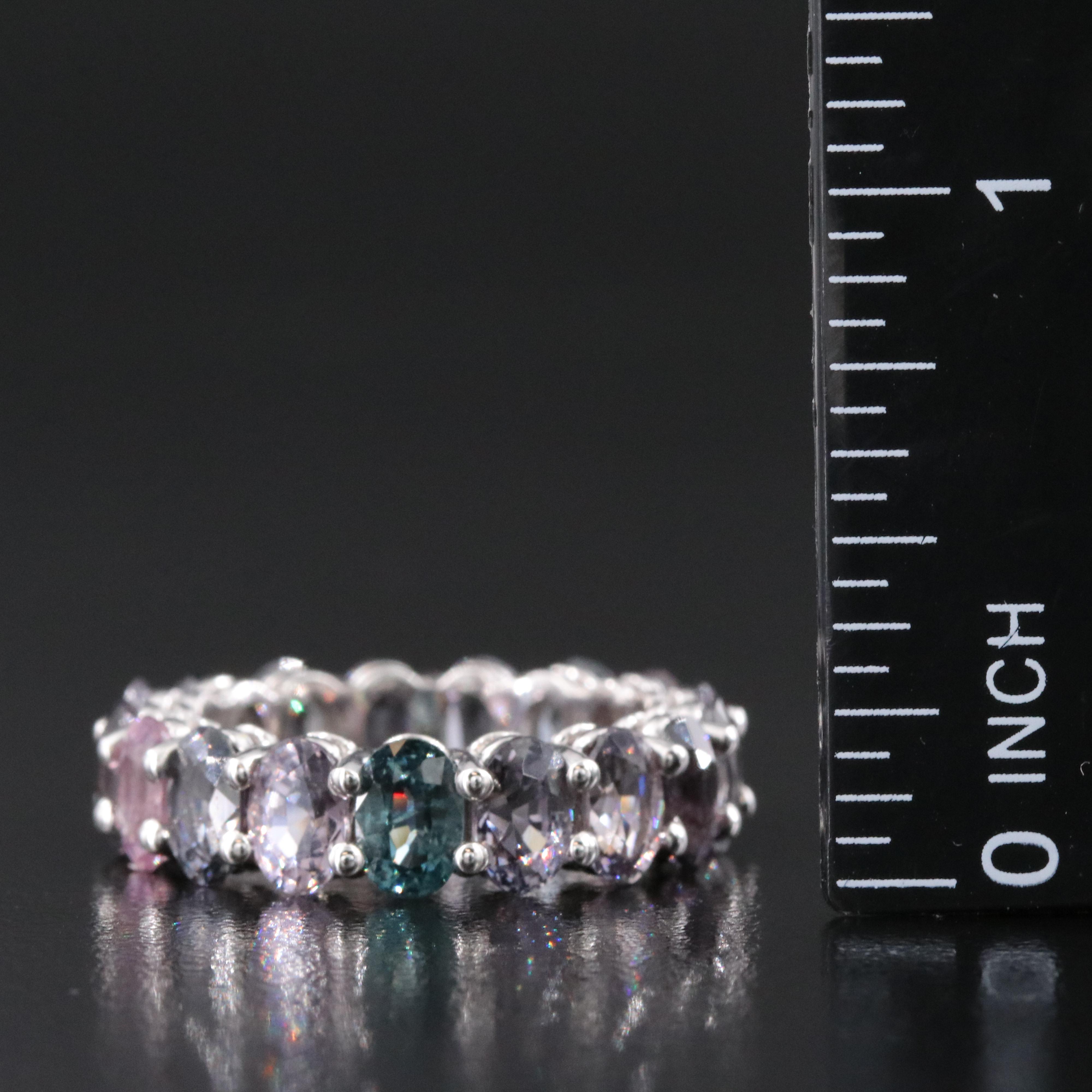 14K 9.55 CTW Multi Color Spinel Eternity Band