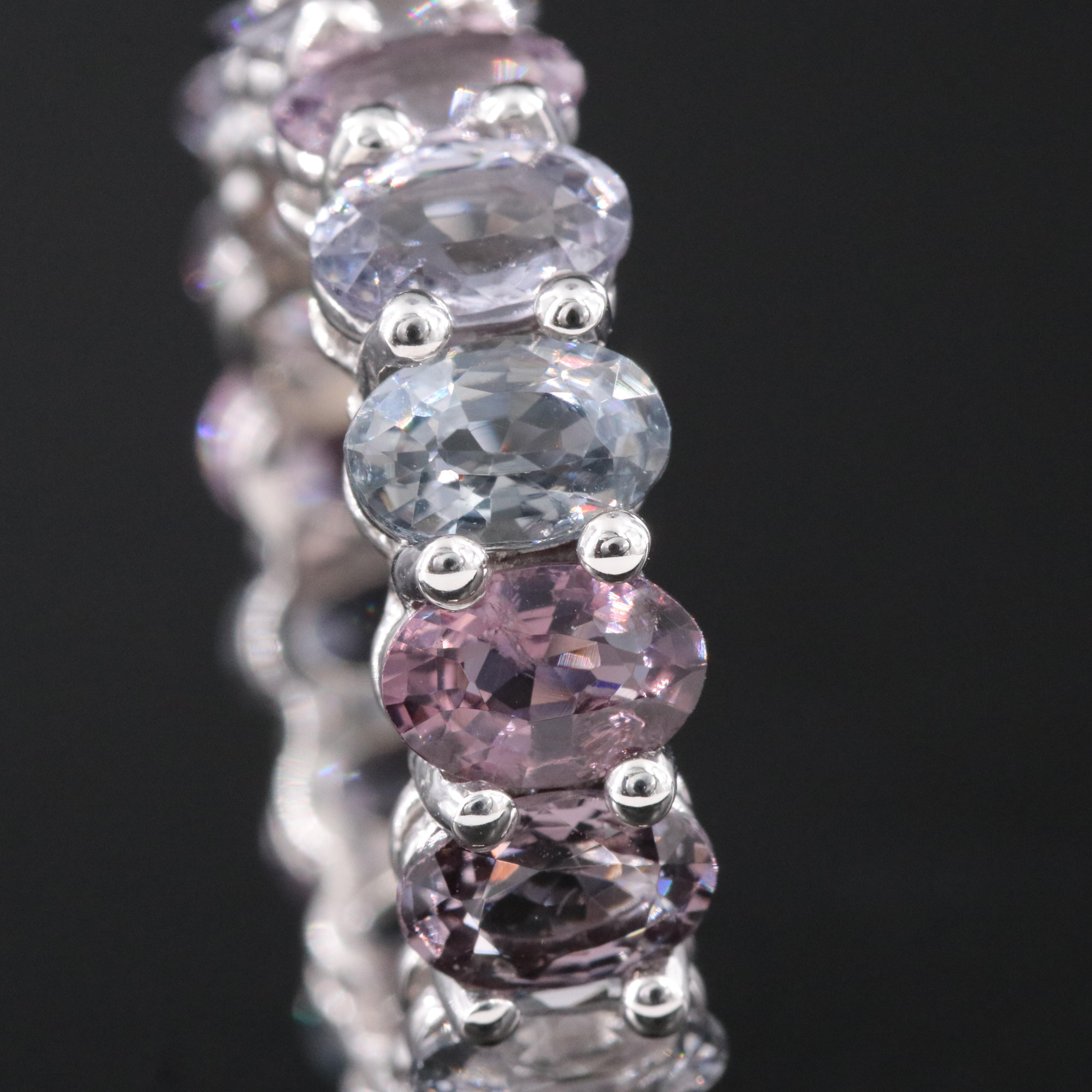 14K 9.55 CTW Multi Color Spinel Eternity Band