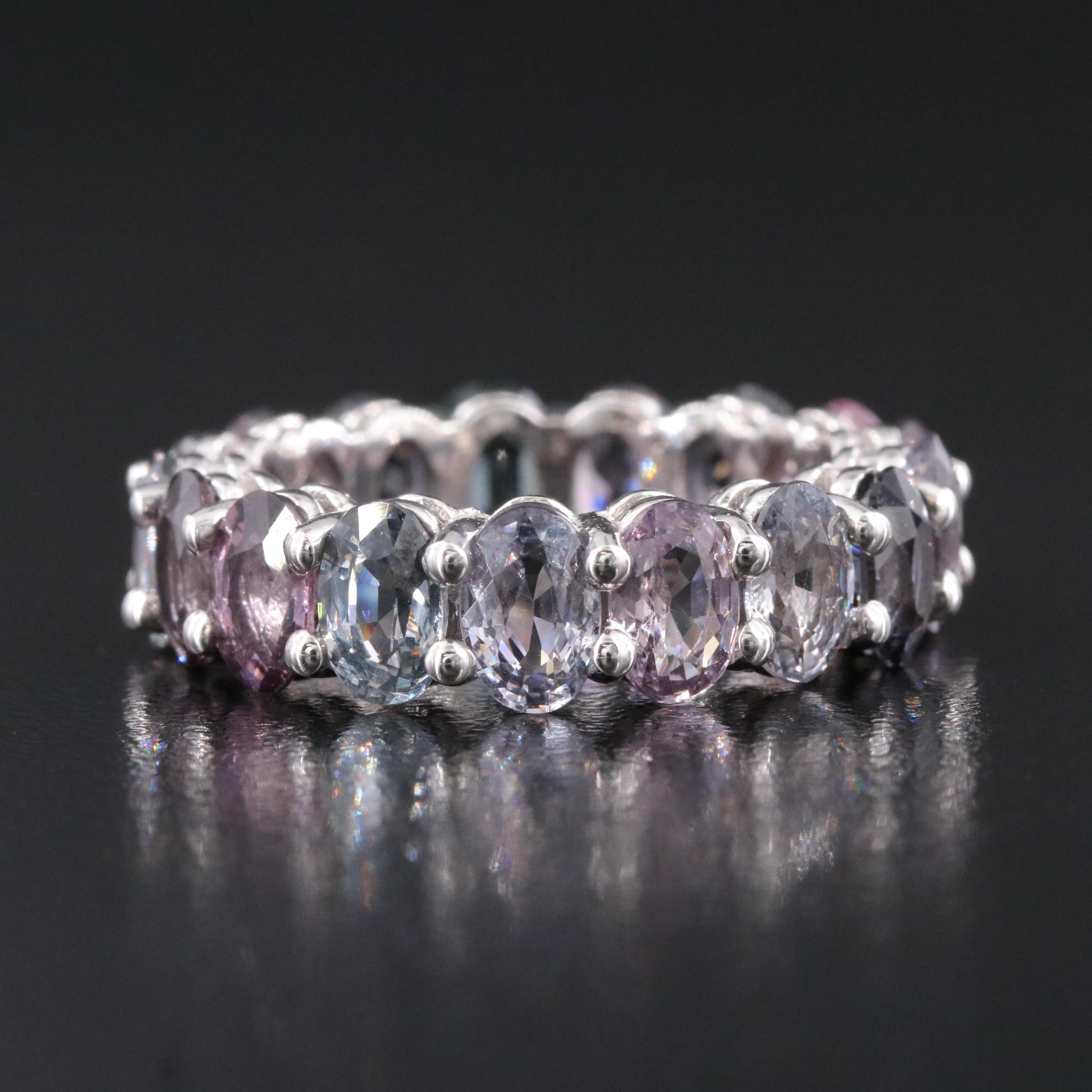14K 9.55 CTW Multi Color Spinel Eternity Band