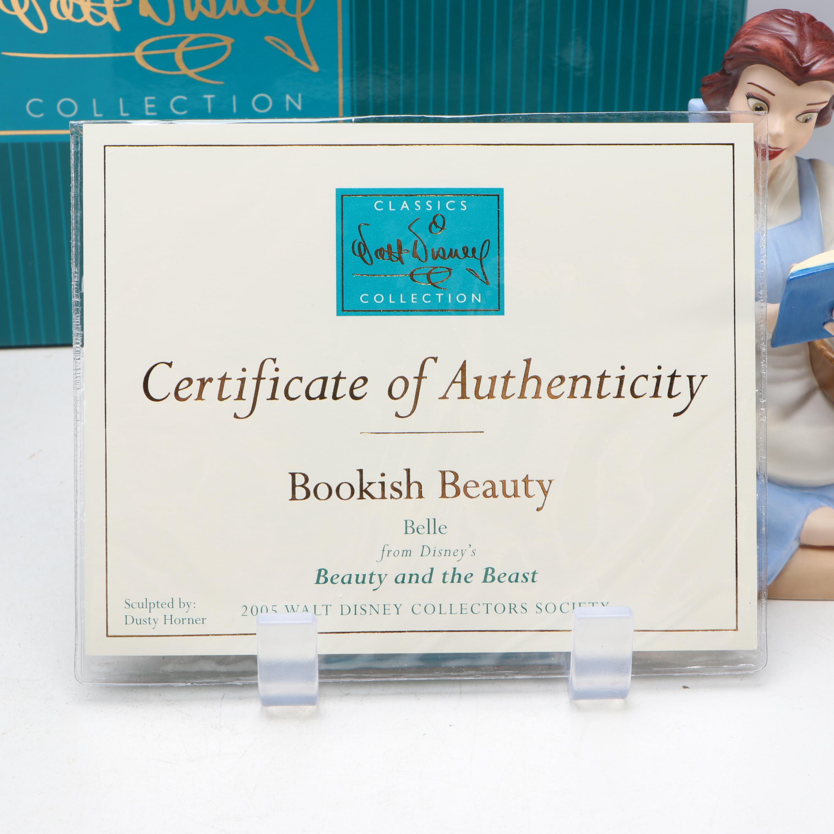 Walt Disney Collection "Bookish Beauty" Belle with Other Figures and Music Box