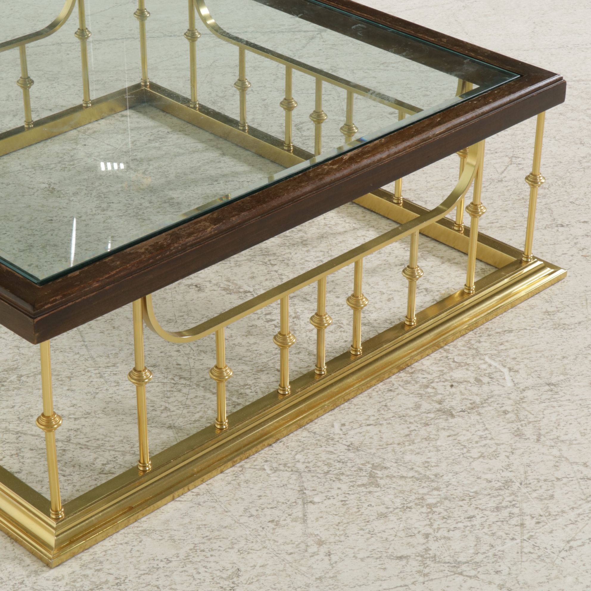 Erwin Lambeth Hollywood Regency Fireplace Fender Style Coffee Table