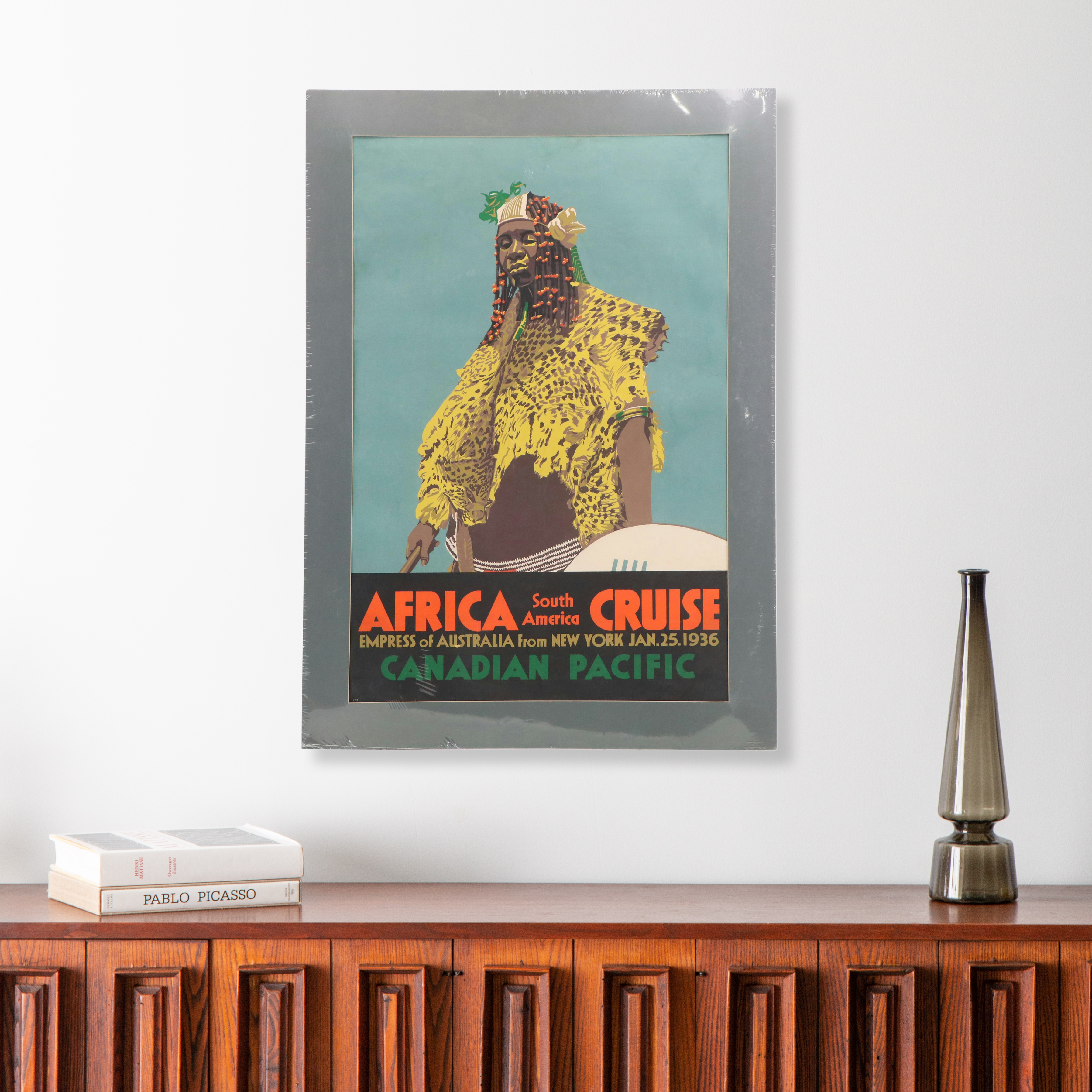 Silkscreen Print "South America Africa Cruise," 1936