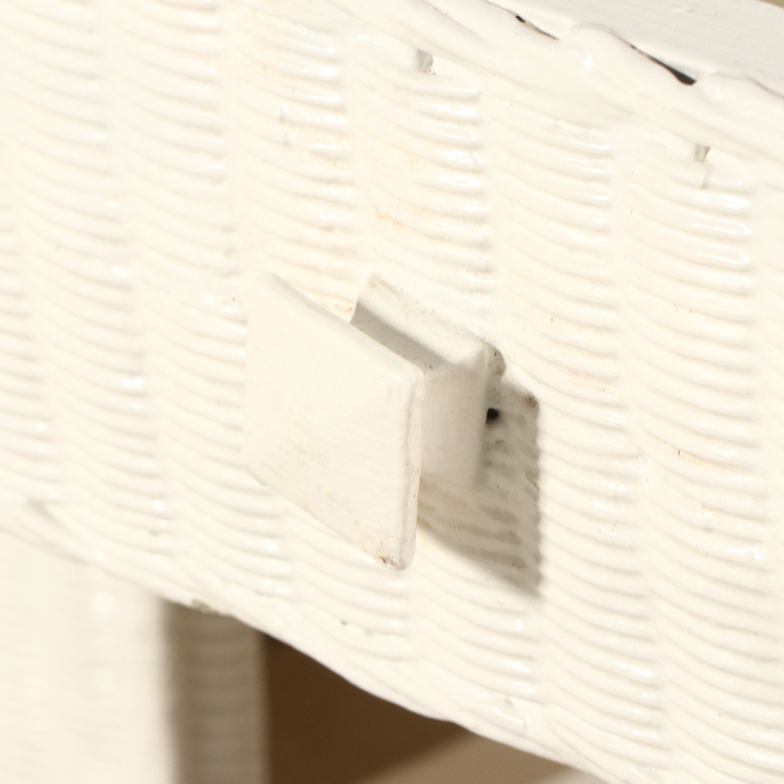 Vintage White Wicker Dressing Table, Chair, Wall Mirror and Storage Bench