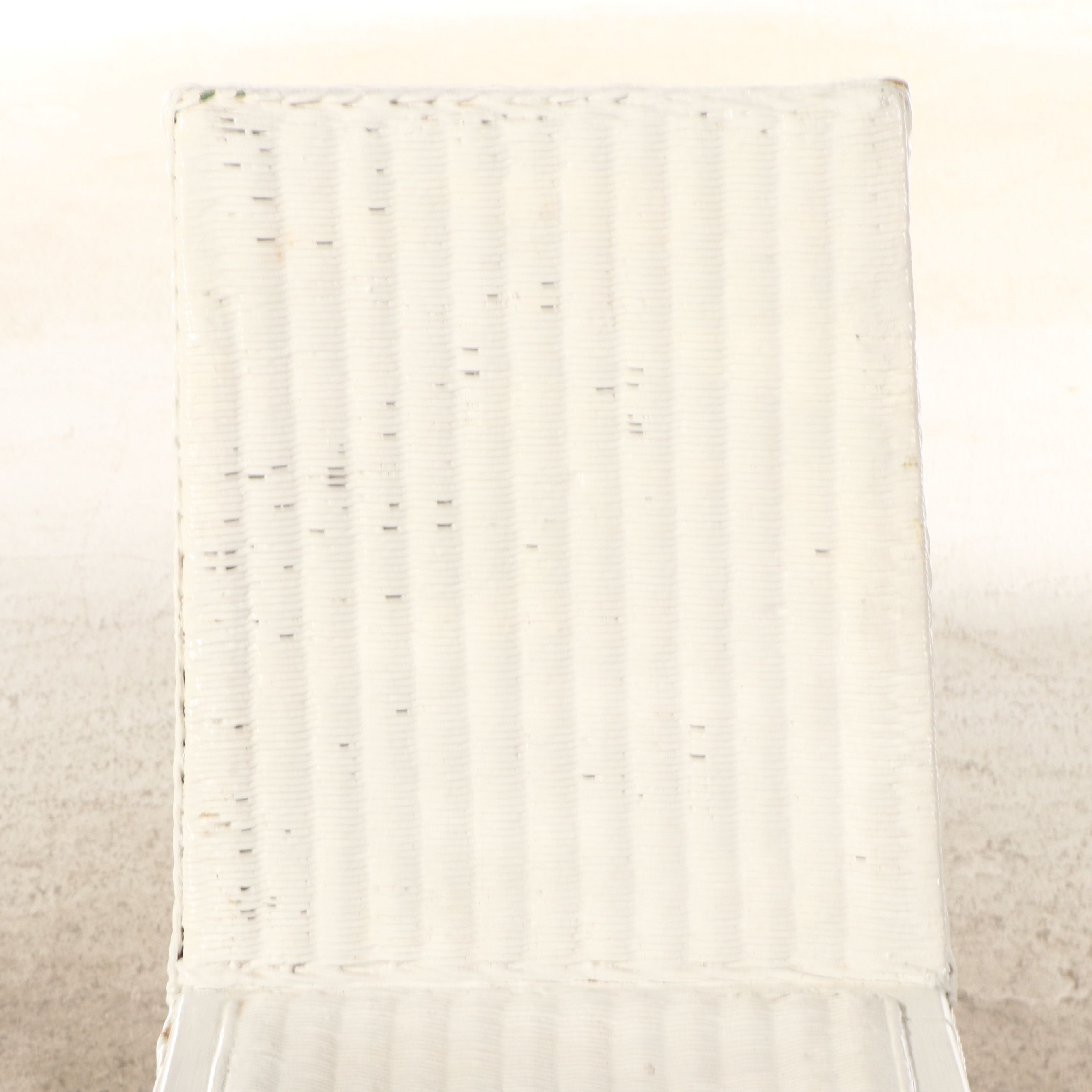 Vintage White Wicker Dressing Table, Chair, Wall Mirror and Storage Bench