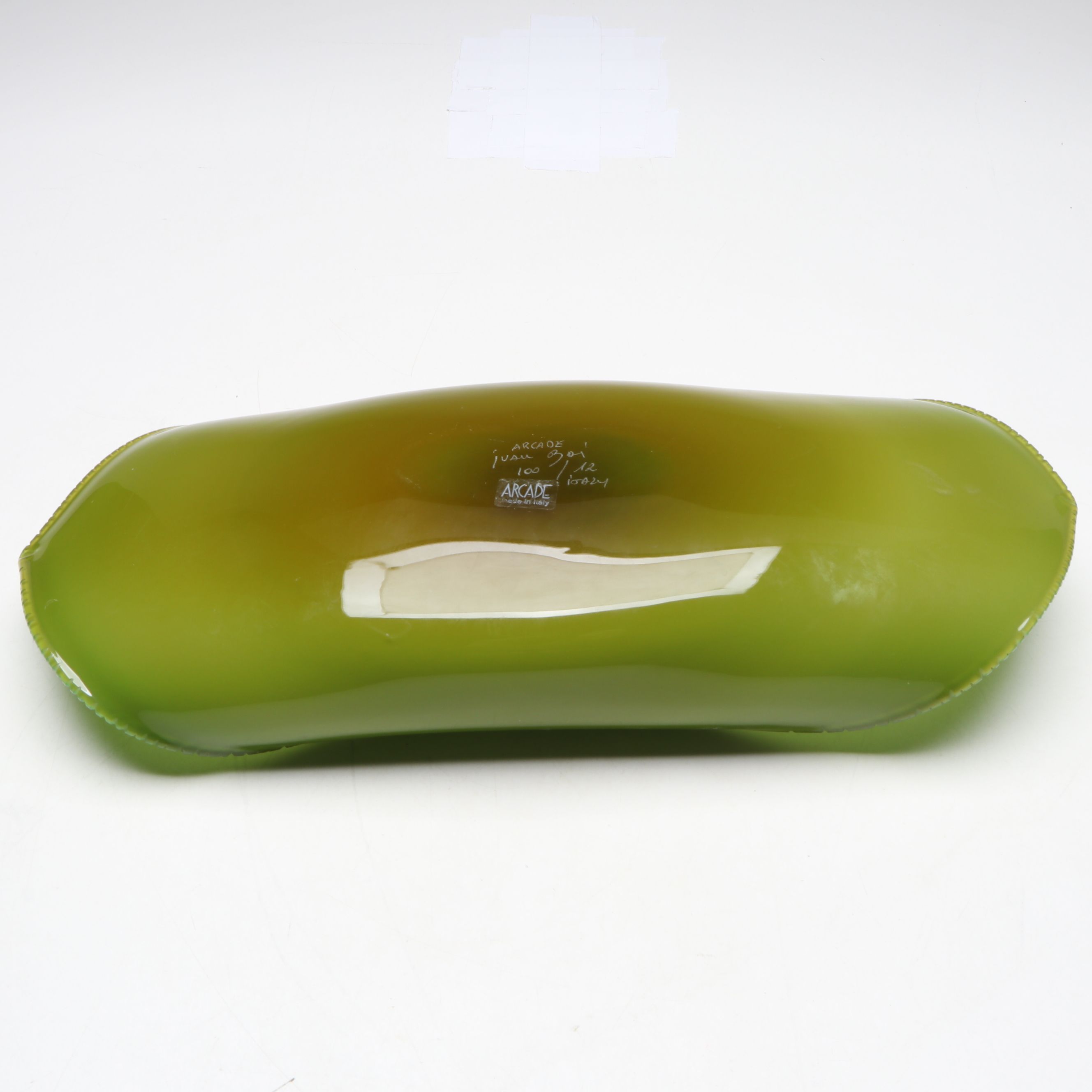 Ivan Baj for Arcade Murano Green Glass Centerpiece