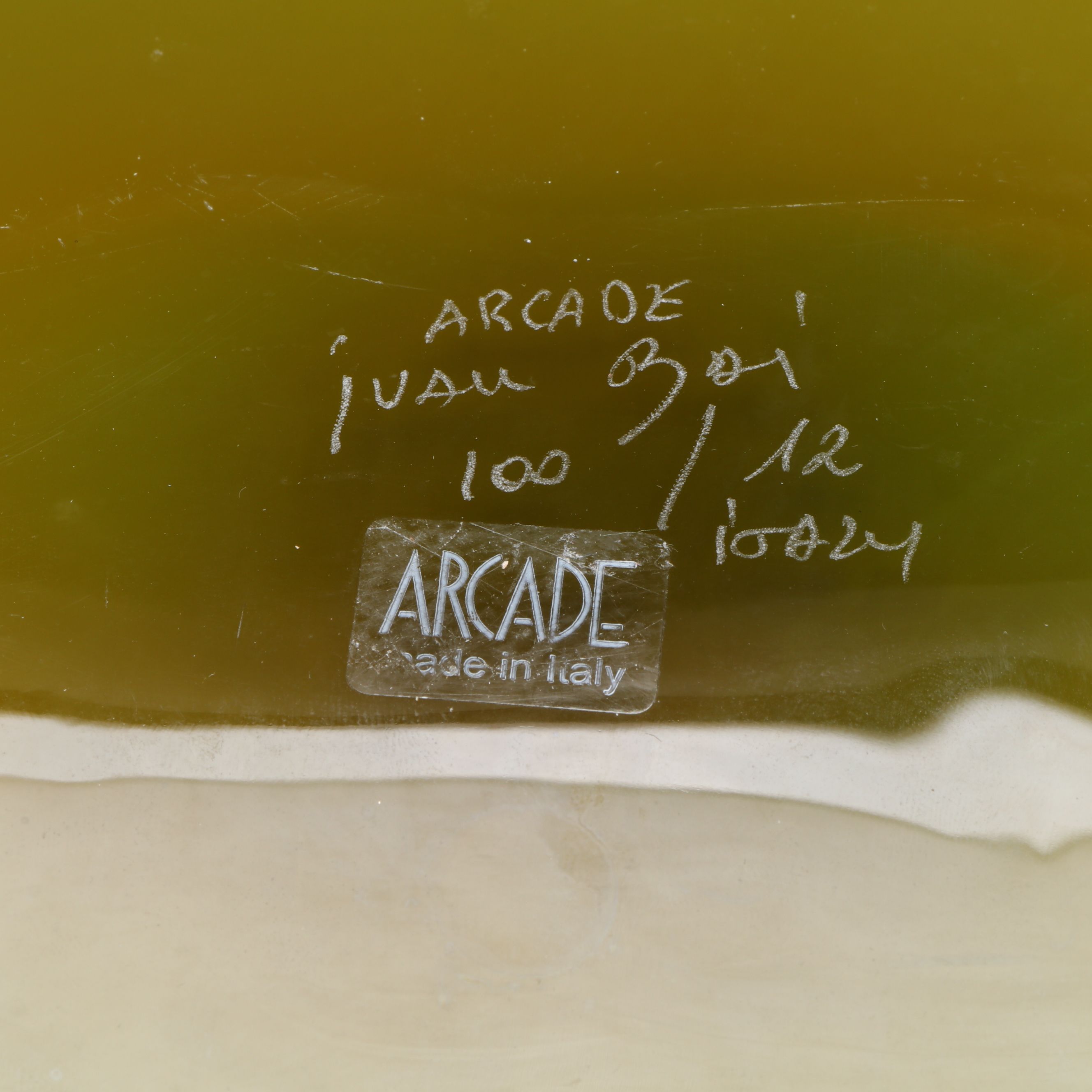 Ivan Baj for Arcade Murano Green Glass Centerpiece