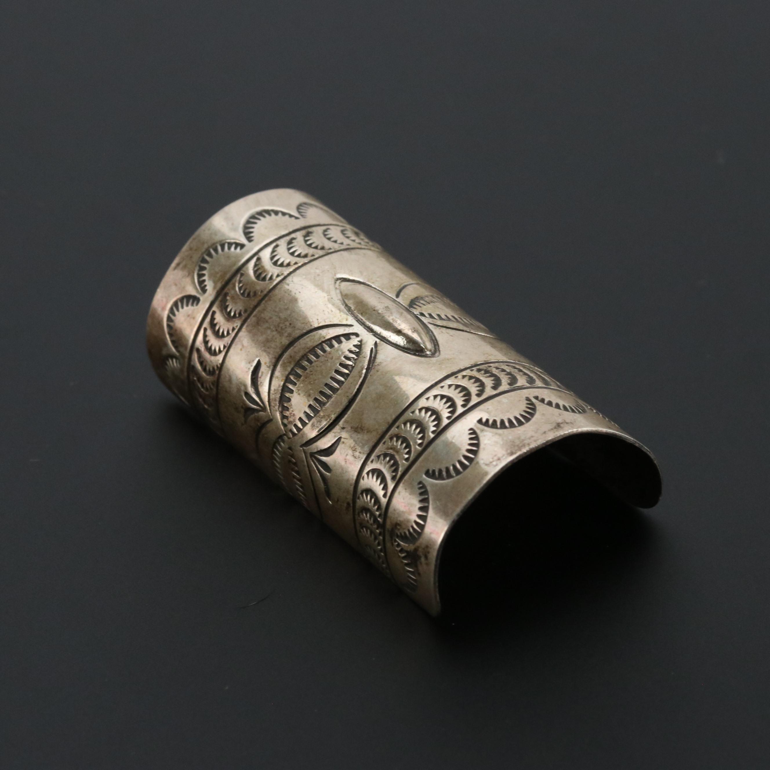 Carson Blackgoat Navajo Sterling Ponytail Cuff