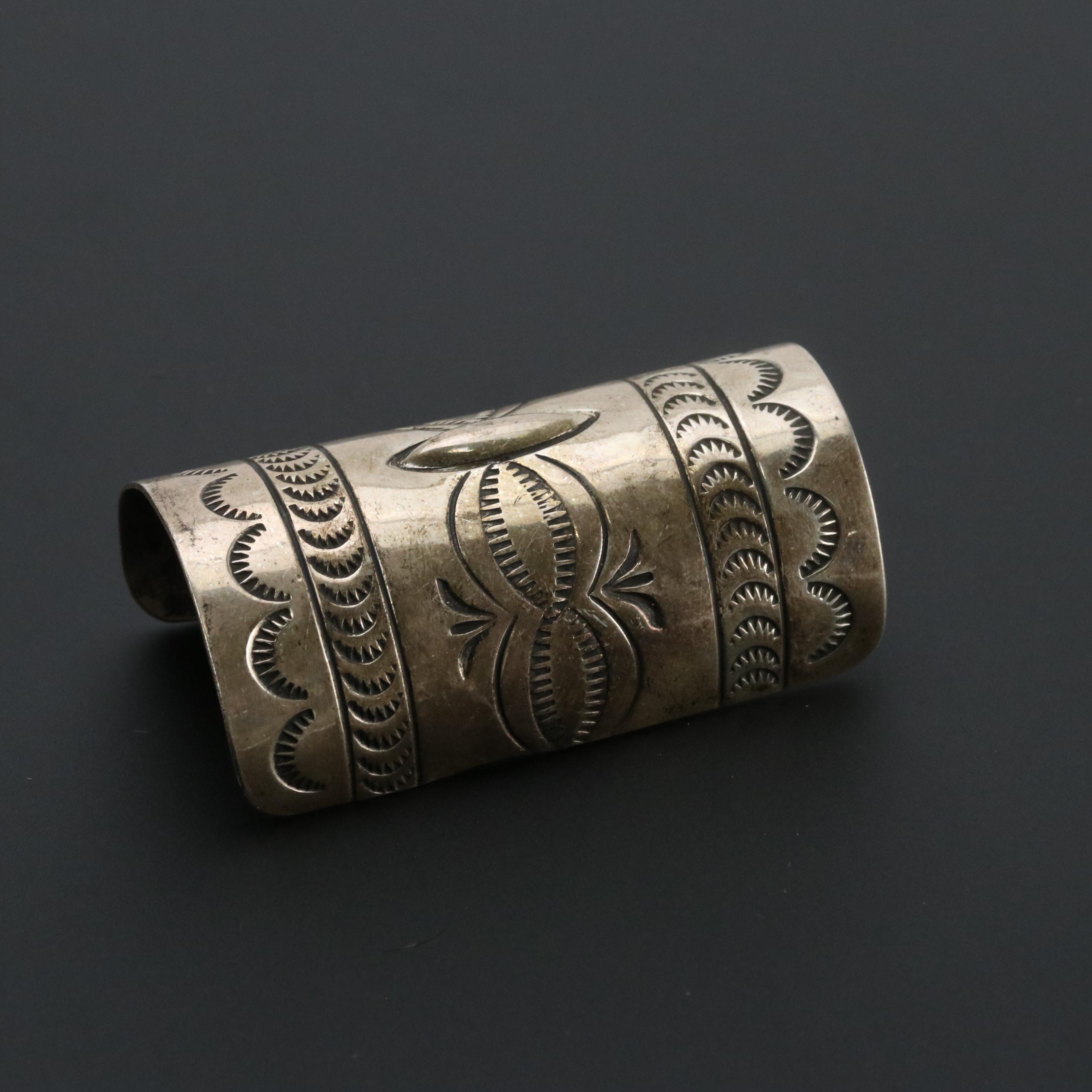 Carson Blackgoat Navajo Sterling Ponytail Cuff