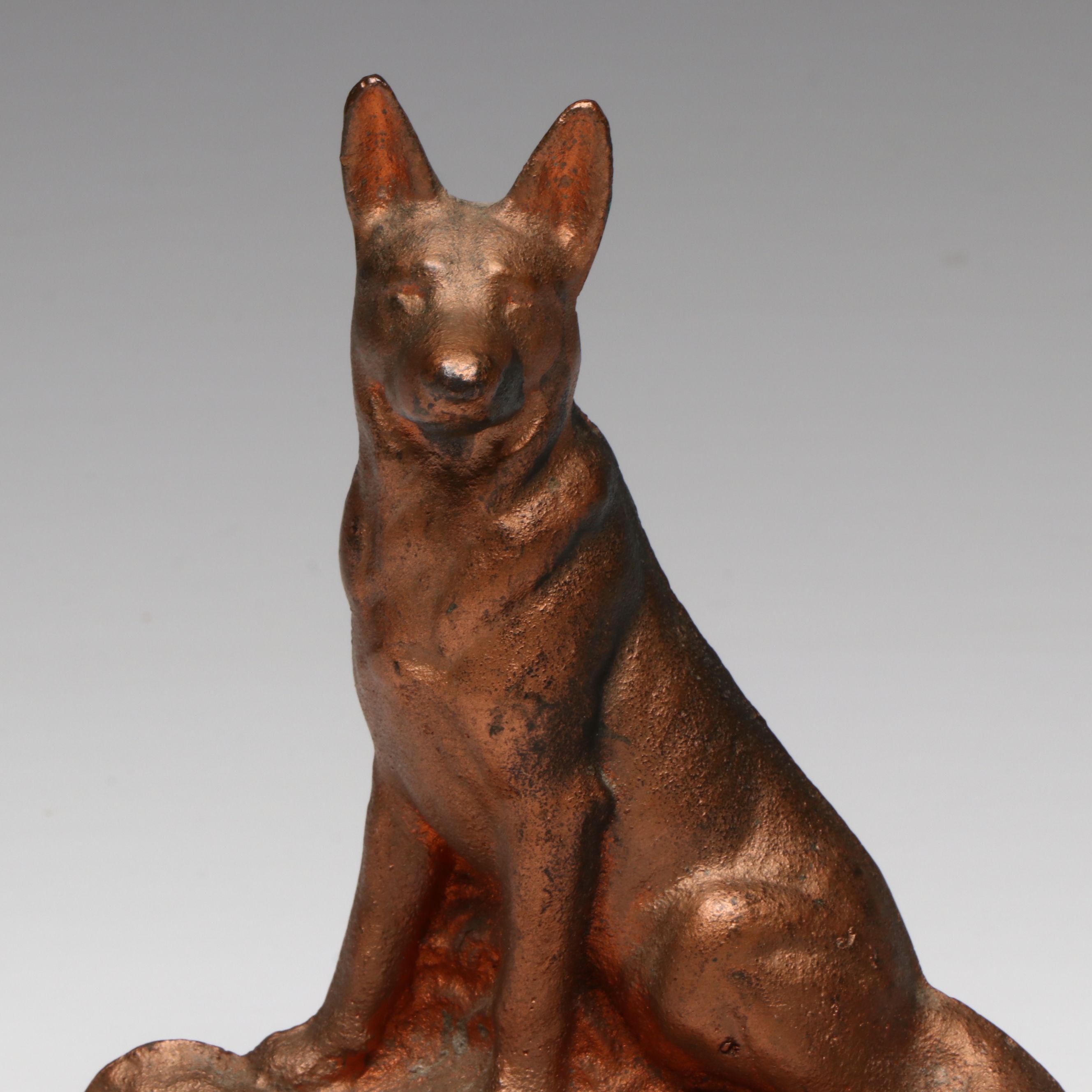 German Shepherd Cast Iron Bookends