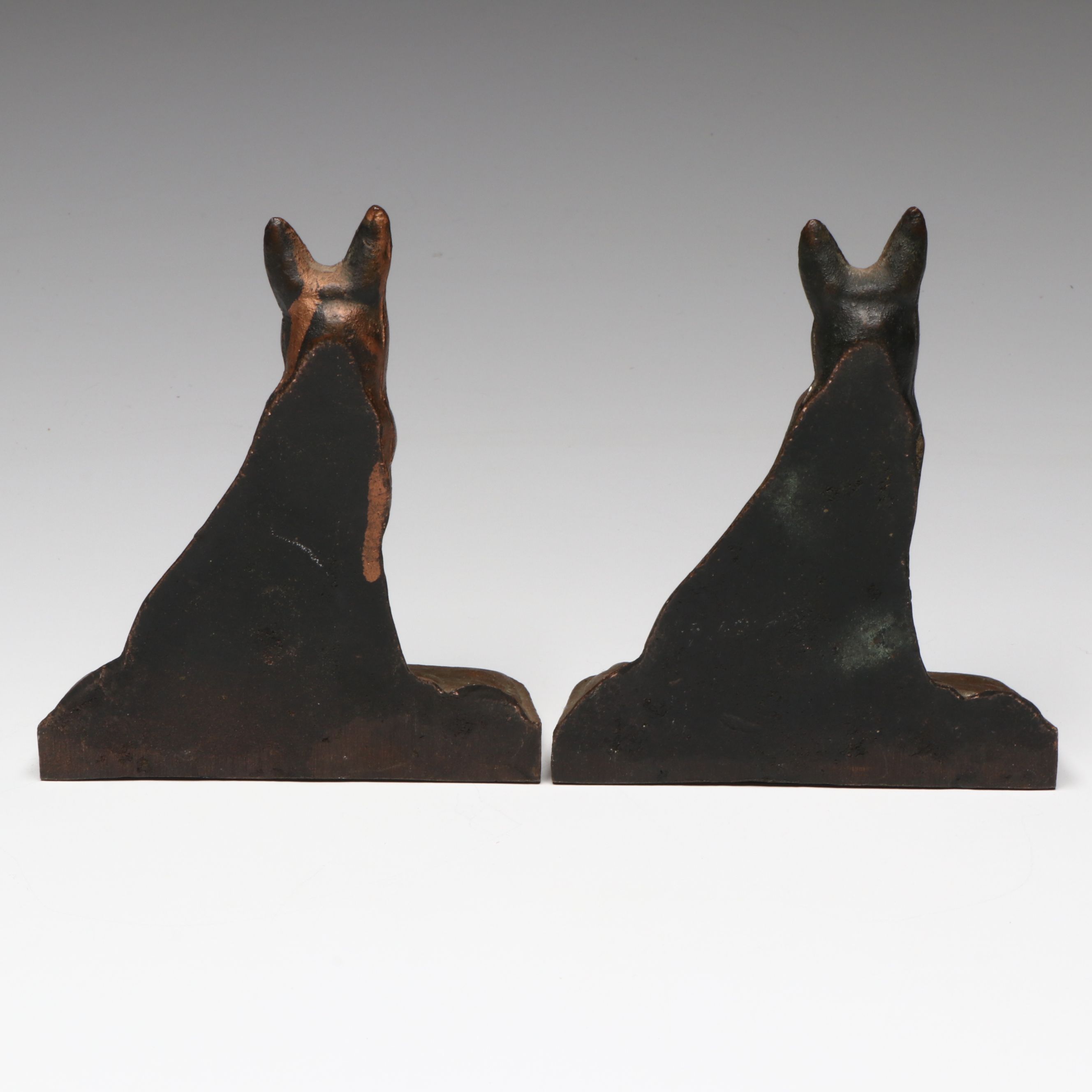 German Shepherd Cast Iron Bookends