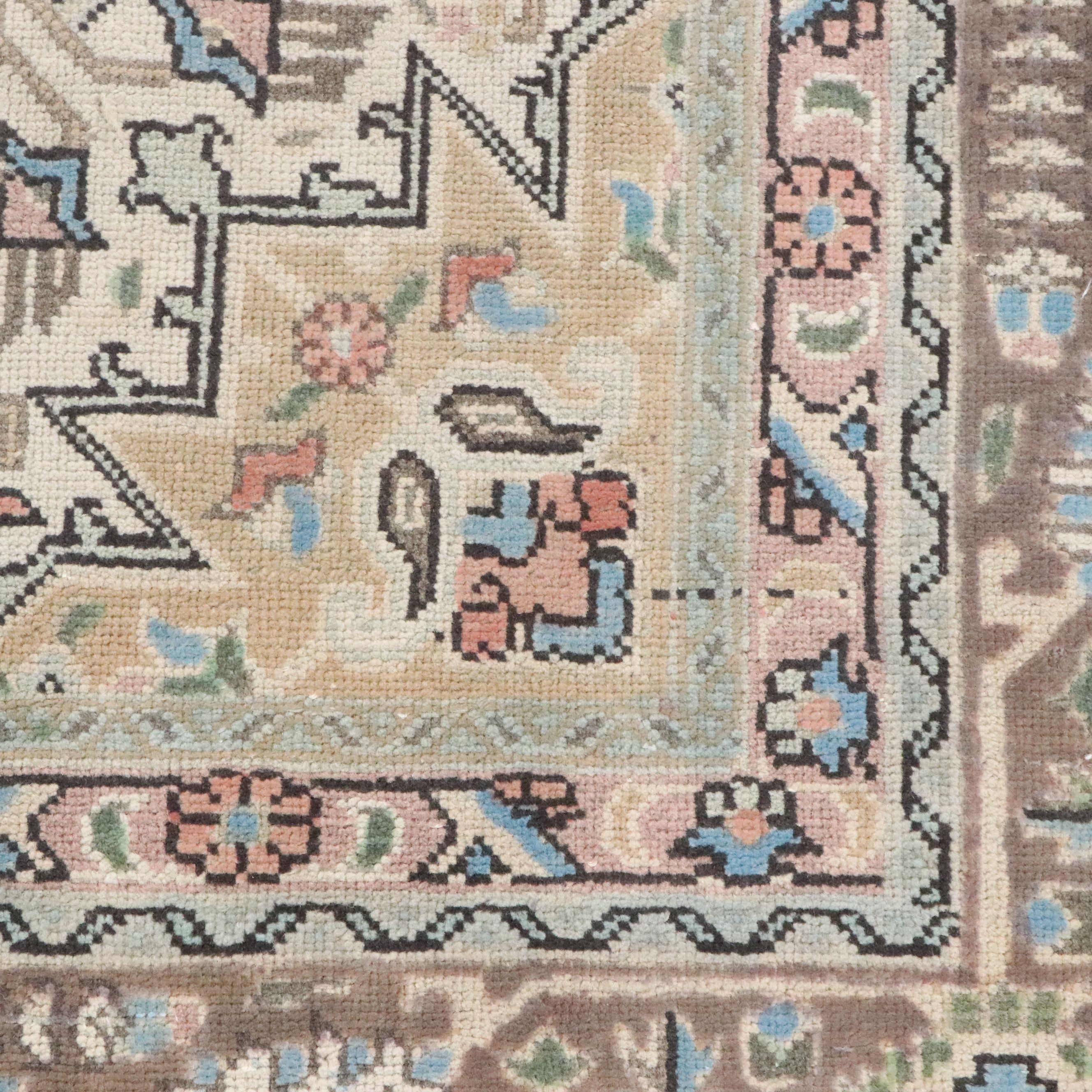 9'10 x 12'7 Hand-Knotted Persian Heriz Room-Sized Rug