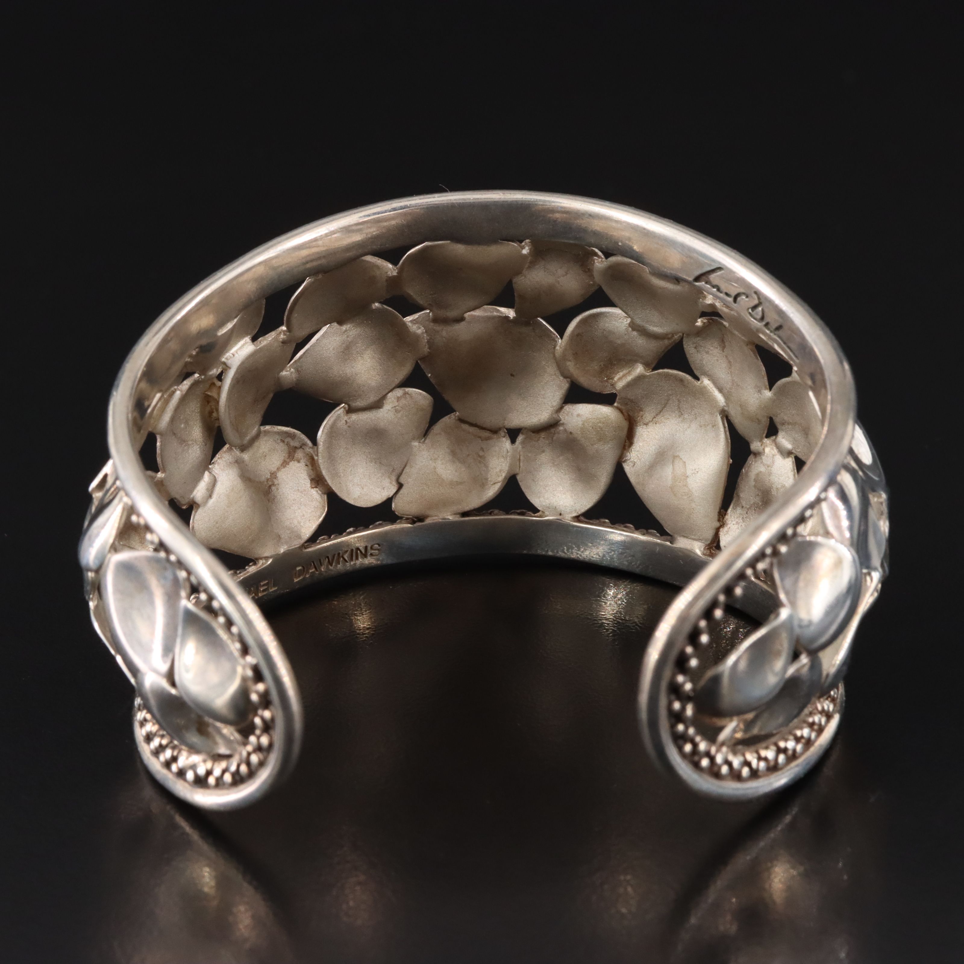 Michael Dawkins Sterling Pebble Cuff Bracelet