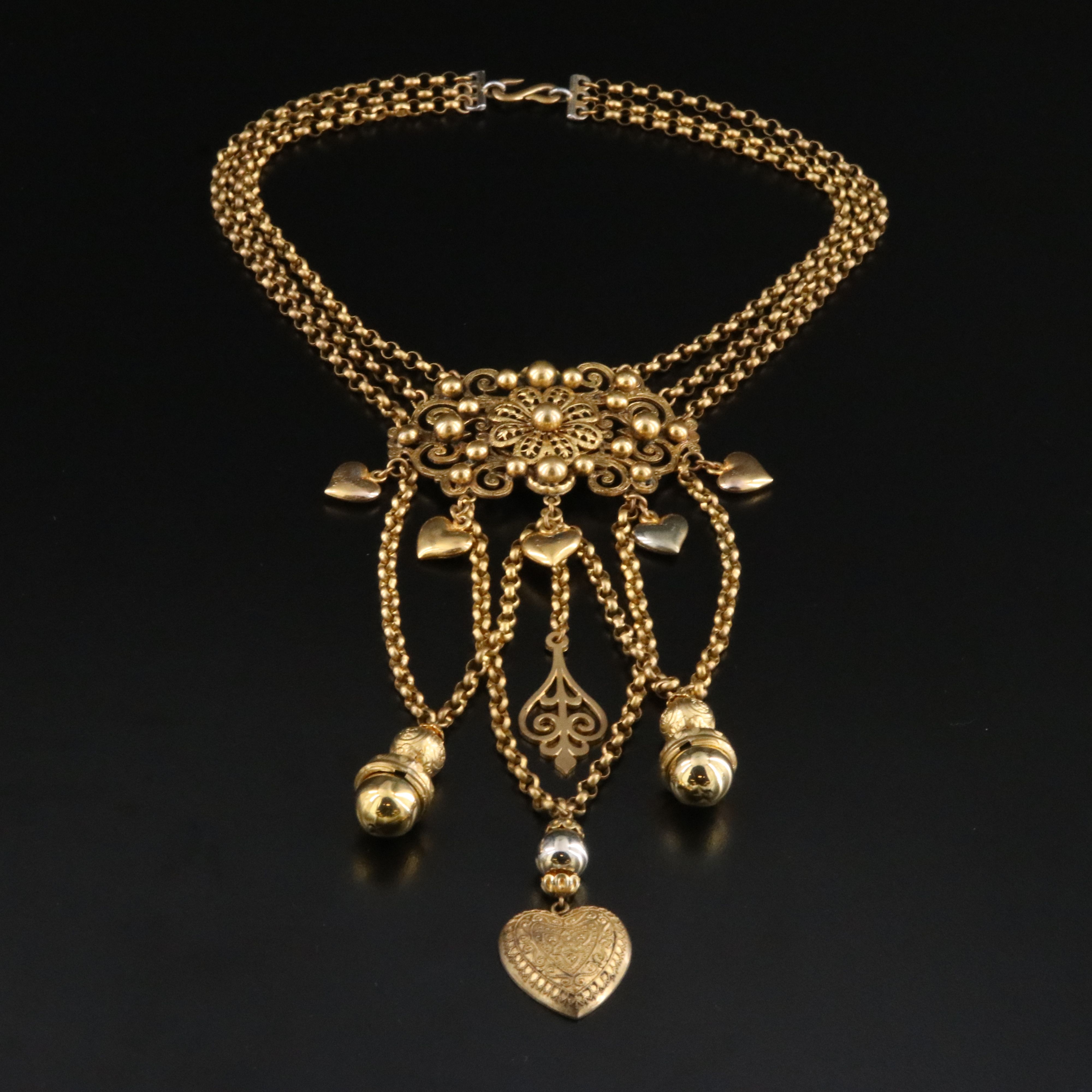 Yves St Laurent Ornate Festoon Necklace