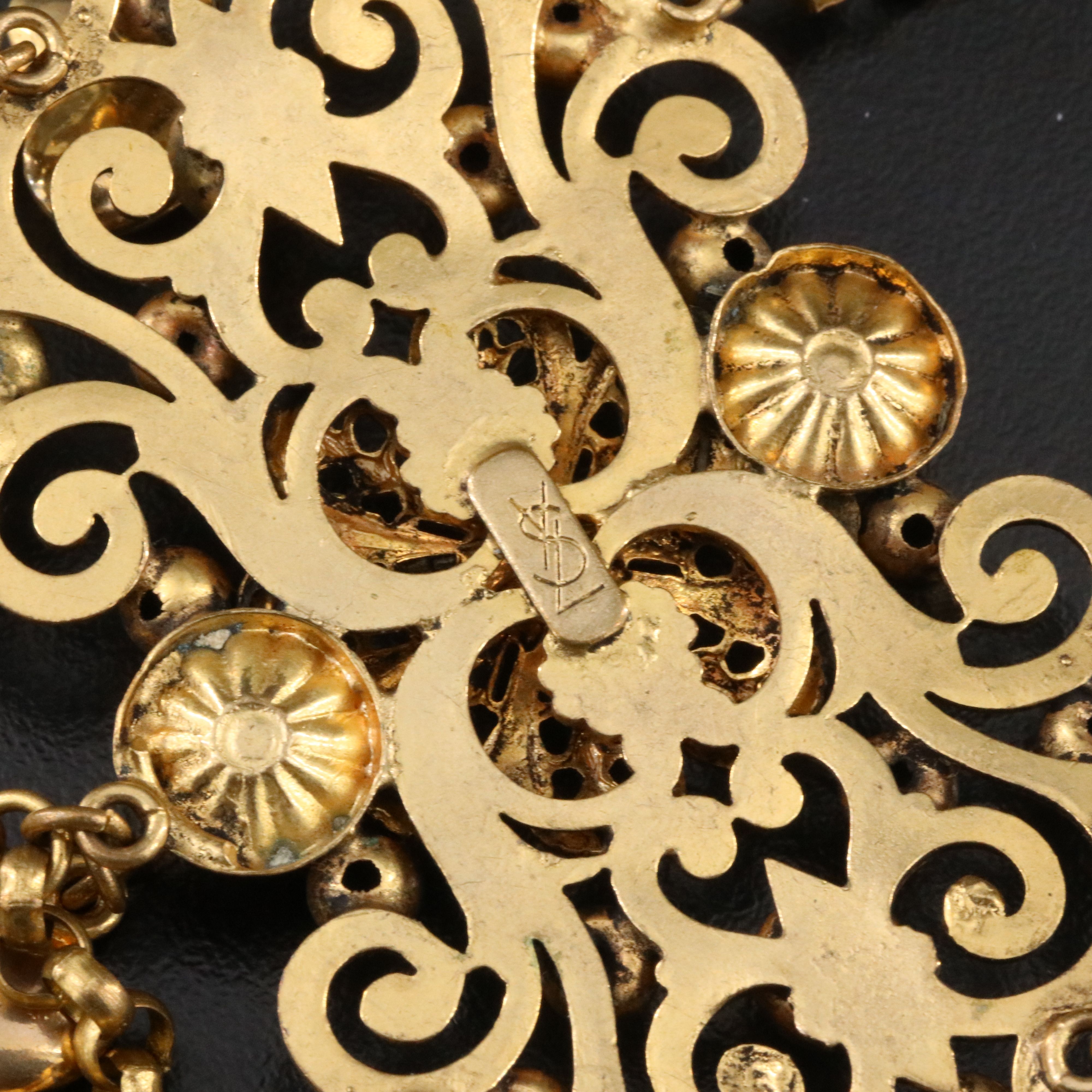 Yves St Laurent Ornate Festoon Necklace