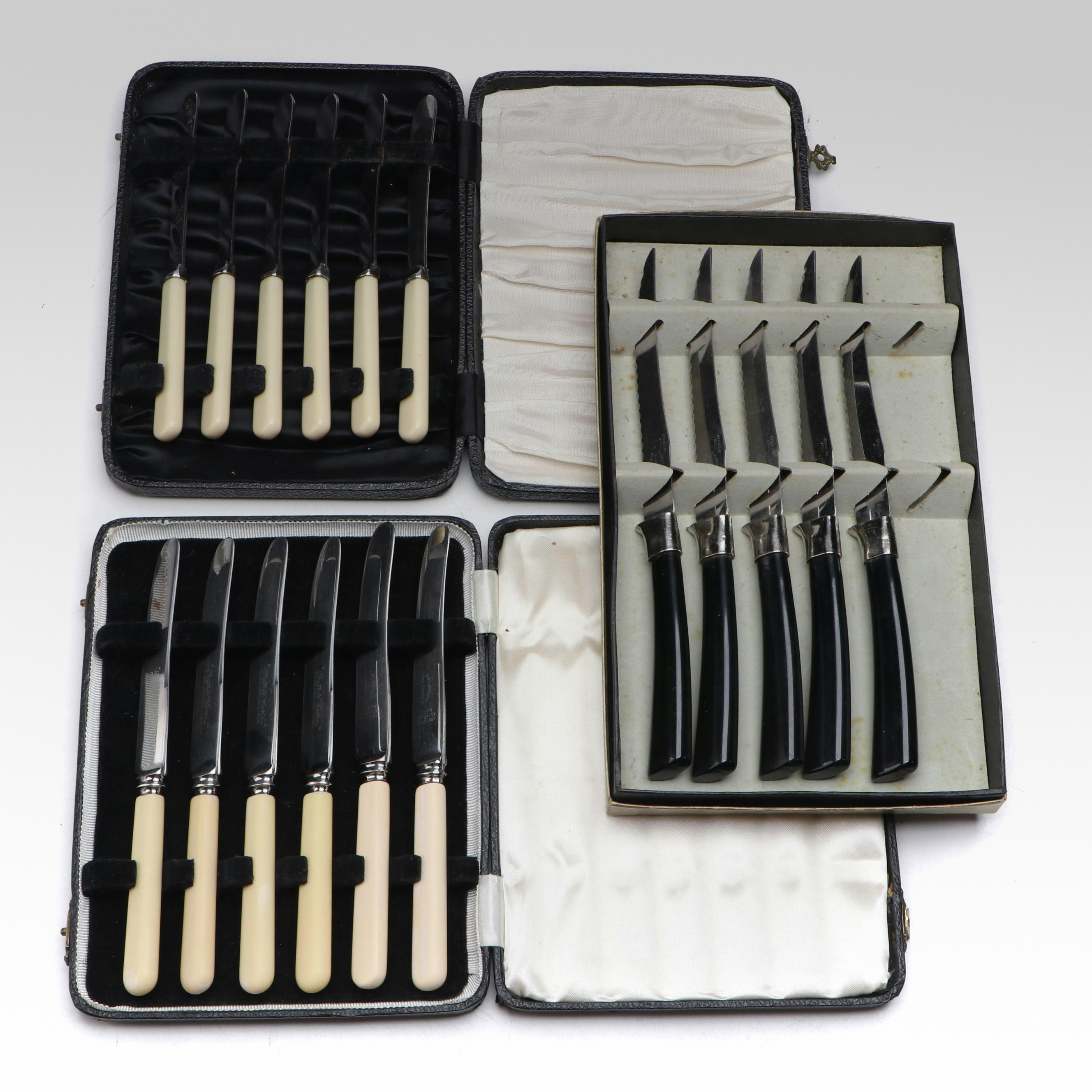 S. Blaydon Sheffield Knives and Spreaders with Other Steak Knives