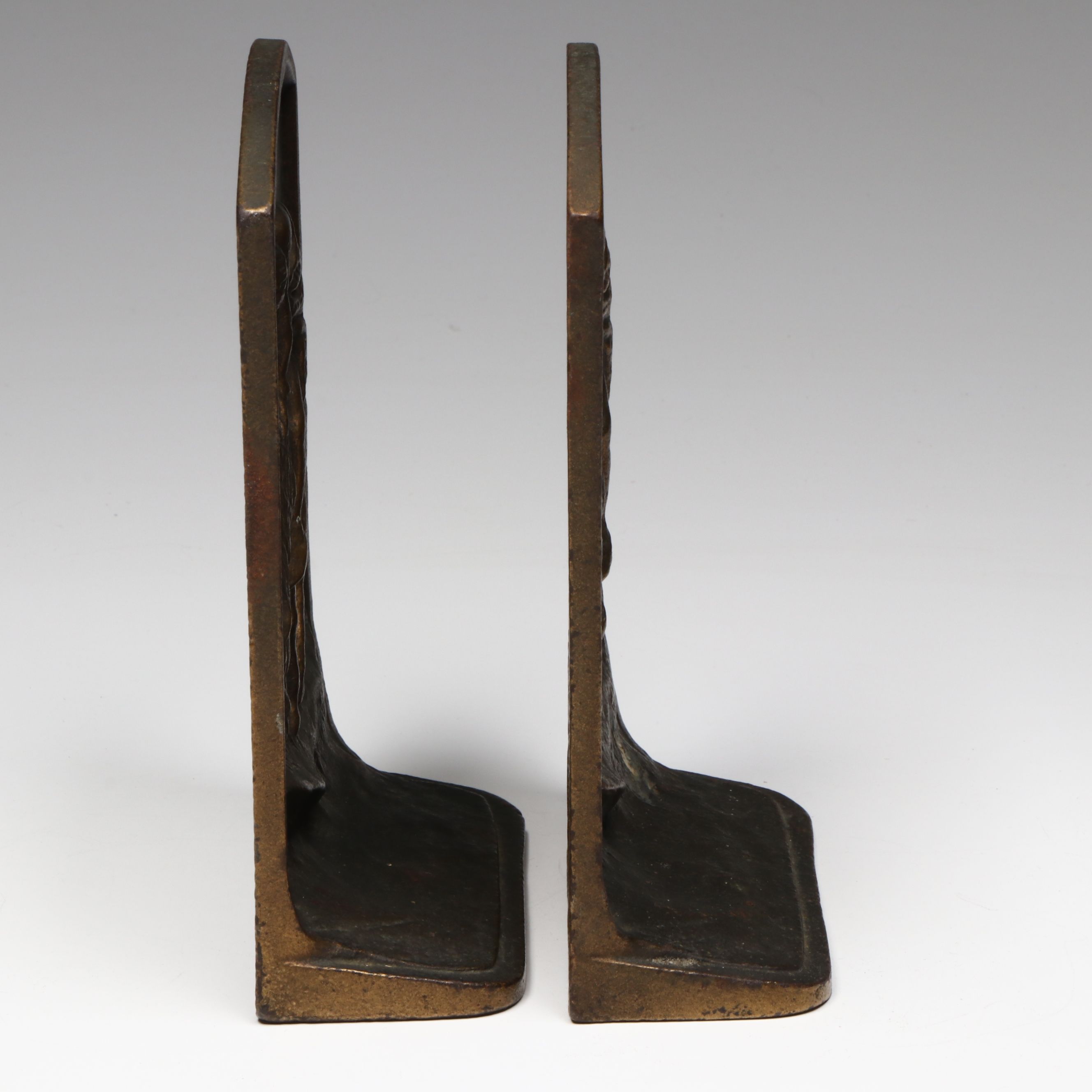 Bronze Finish Bookends After James Earle Fraser