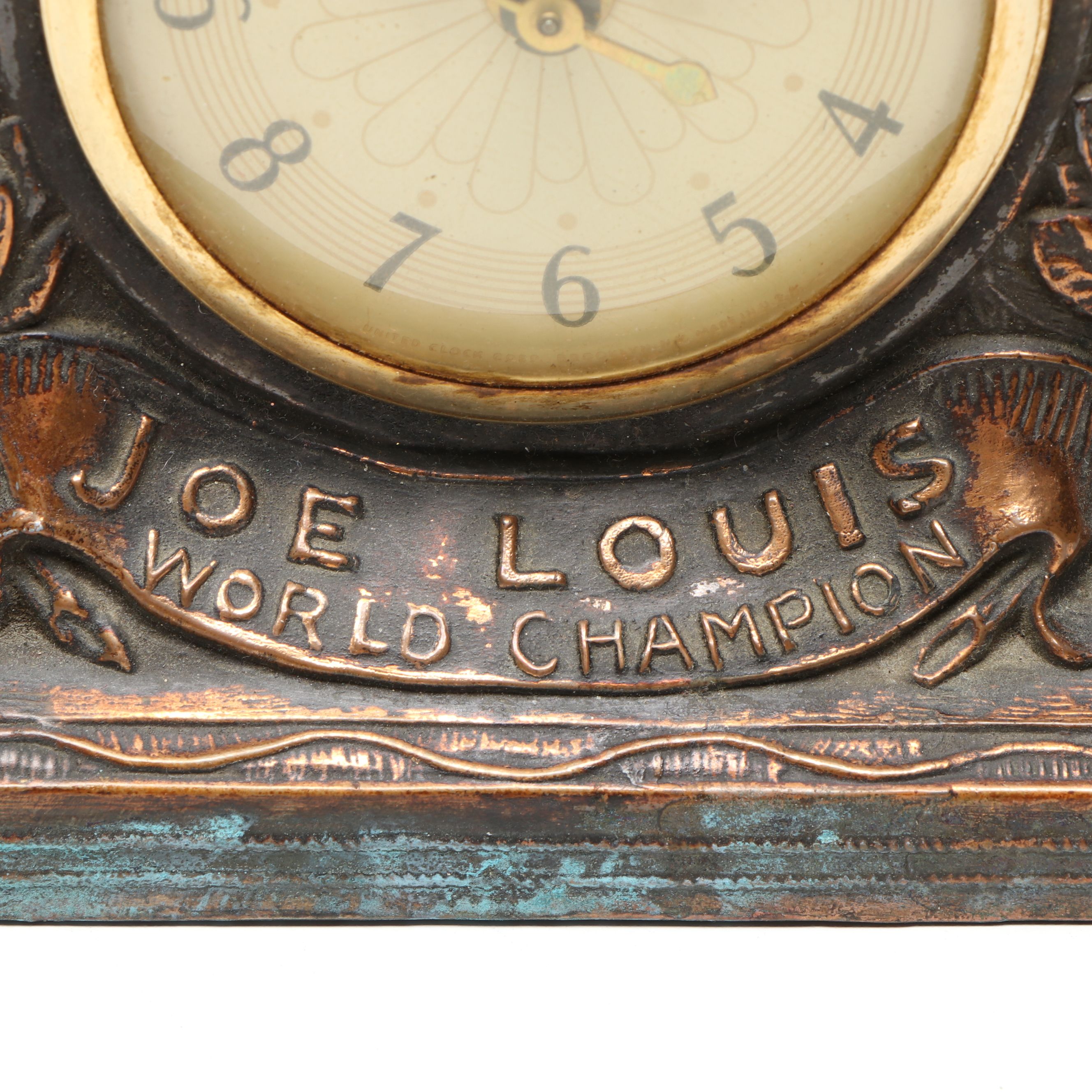 United Joe Louis "World Champion" Figural Electric Clock