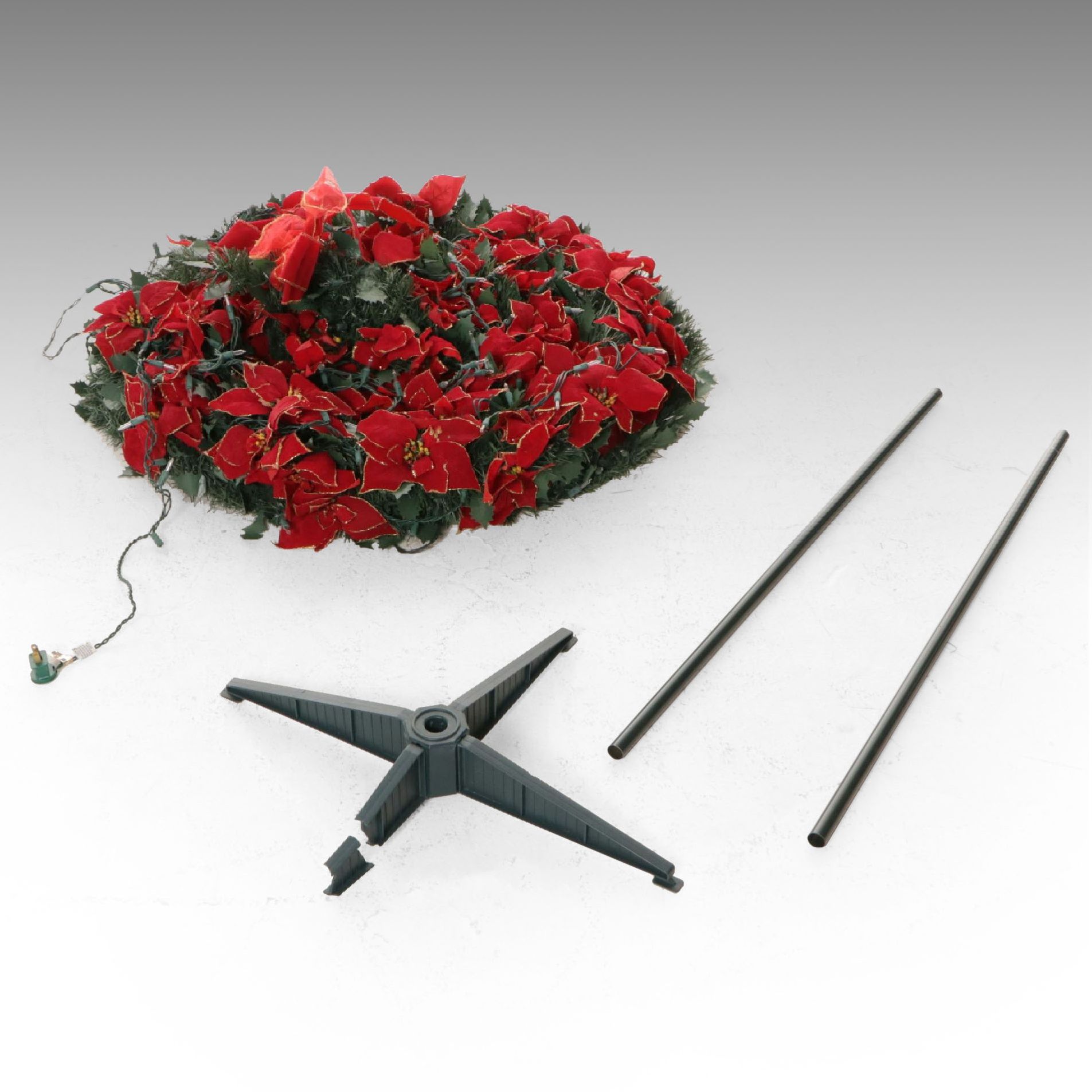 Poinsettia 6' Pull Up Christmas Tree