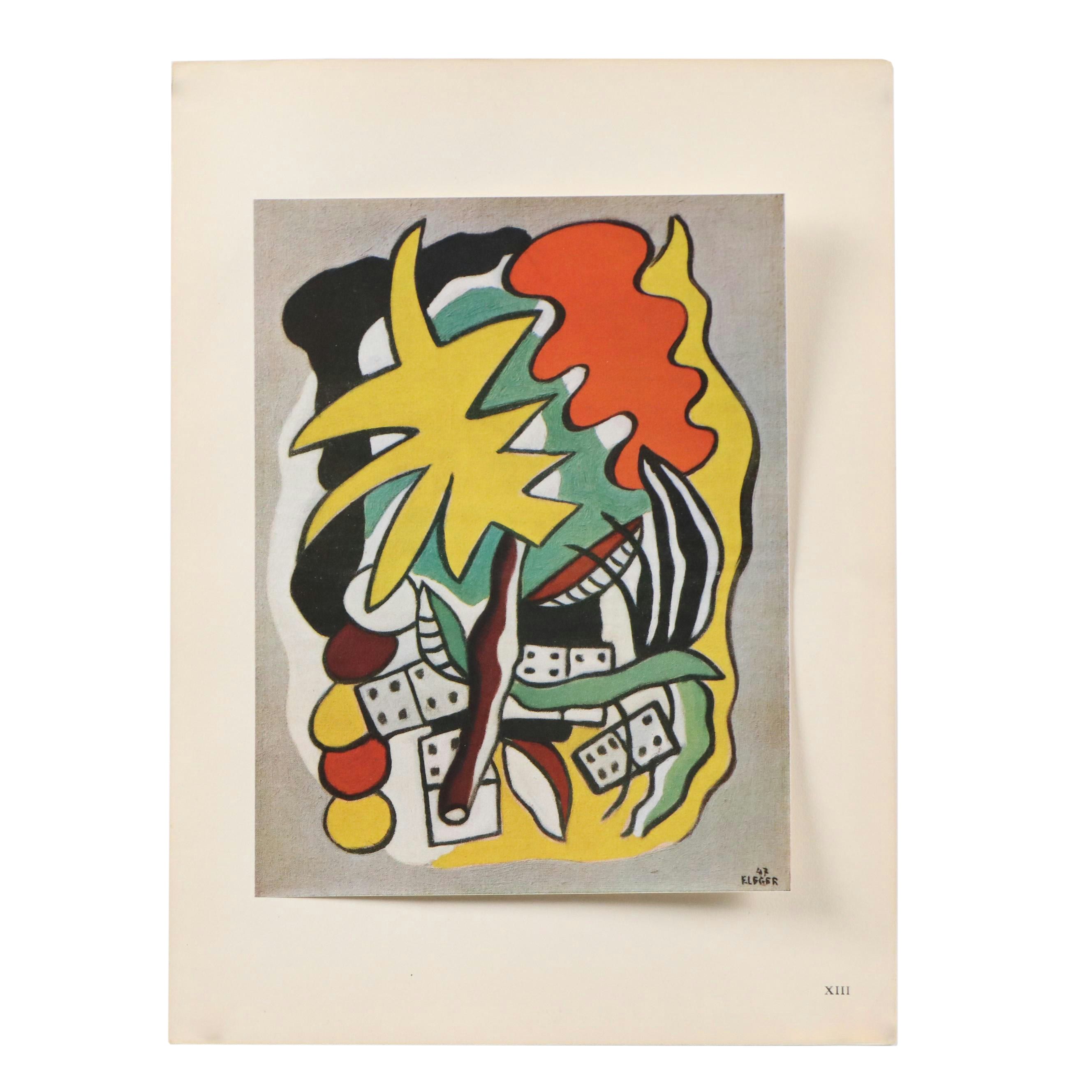 After Léger Offset Lithograph "Composition aux Dominos," Mid-20th Century