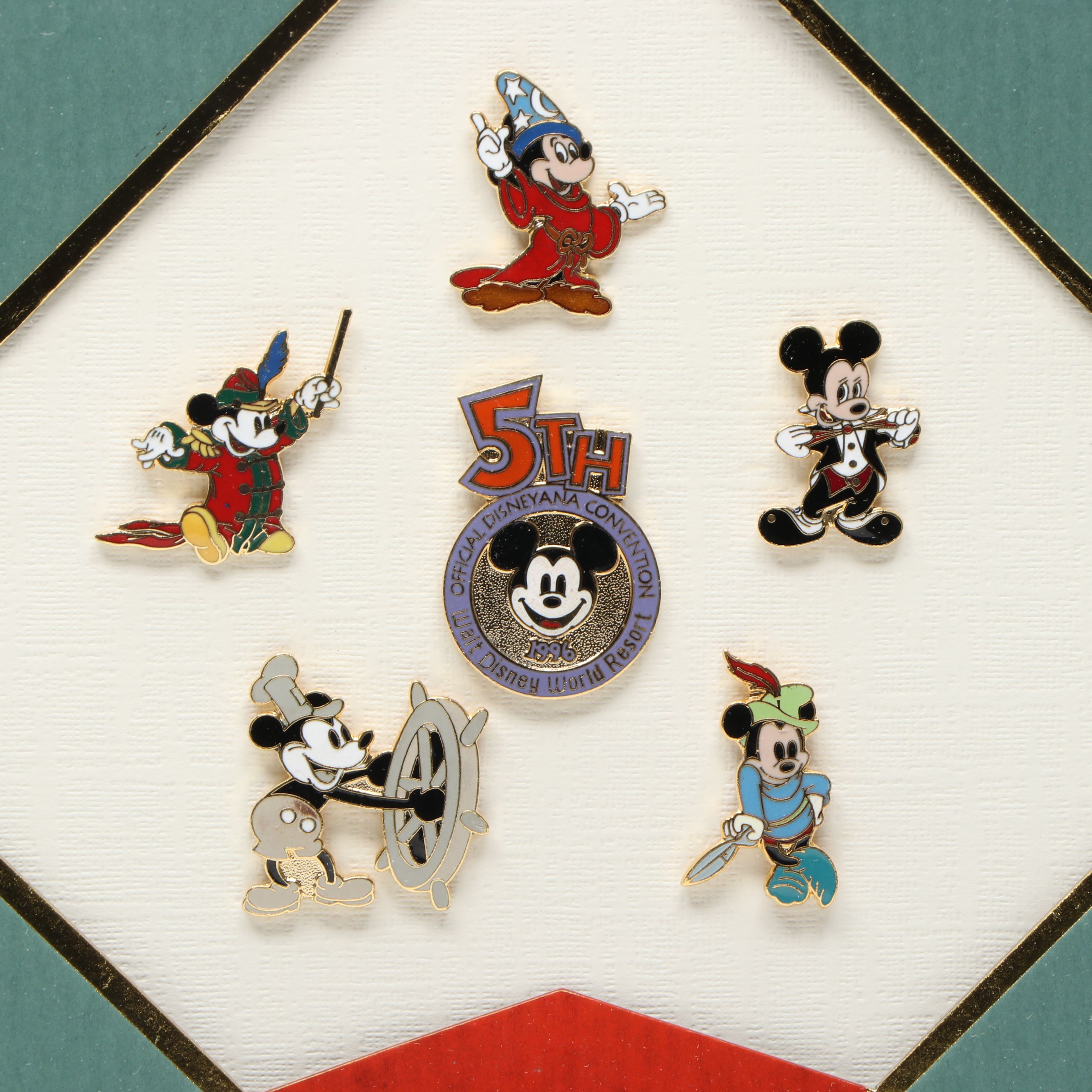 Disneyland and Disney World Commemorative Pin Sets