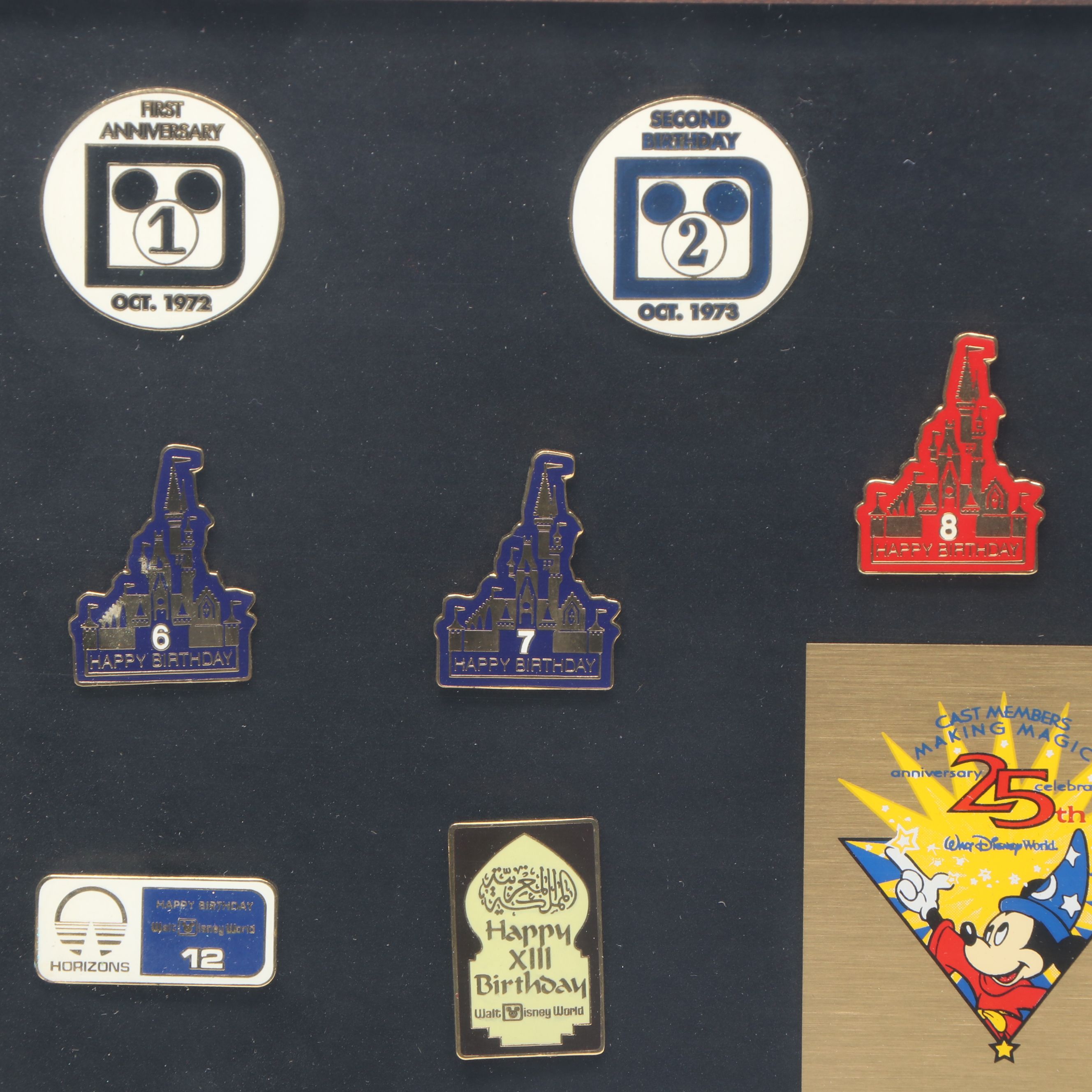 Disneyland and Disney World Commemorative Pin Sets