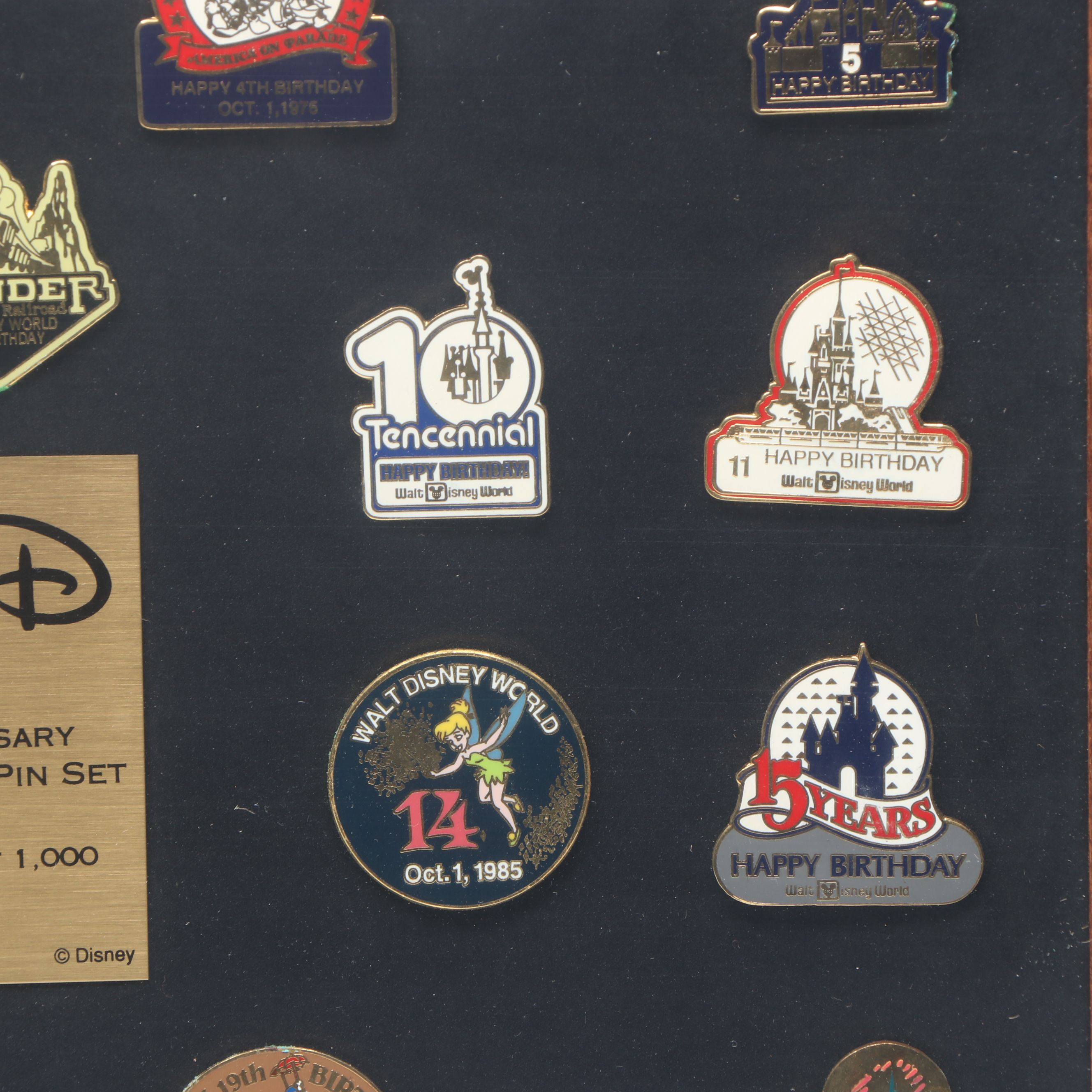 Disneyland and Disney World Commemorative Pin Sets