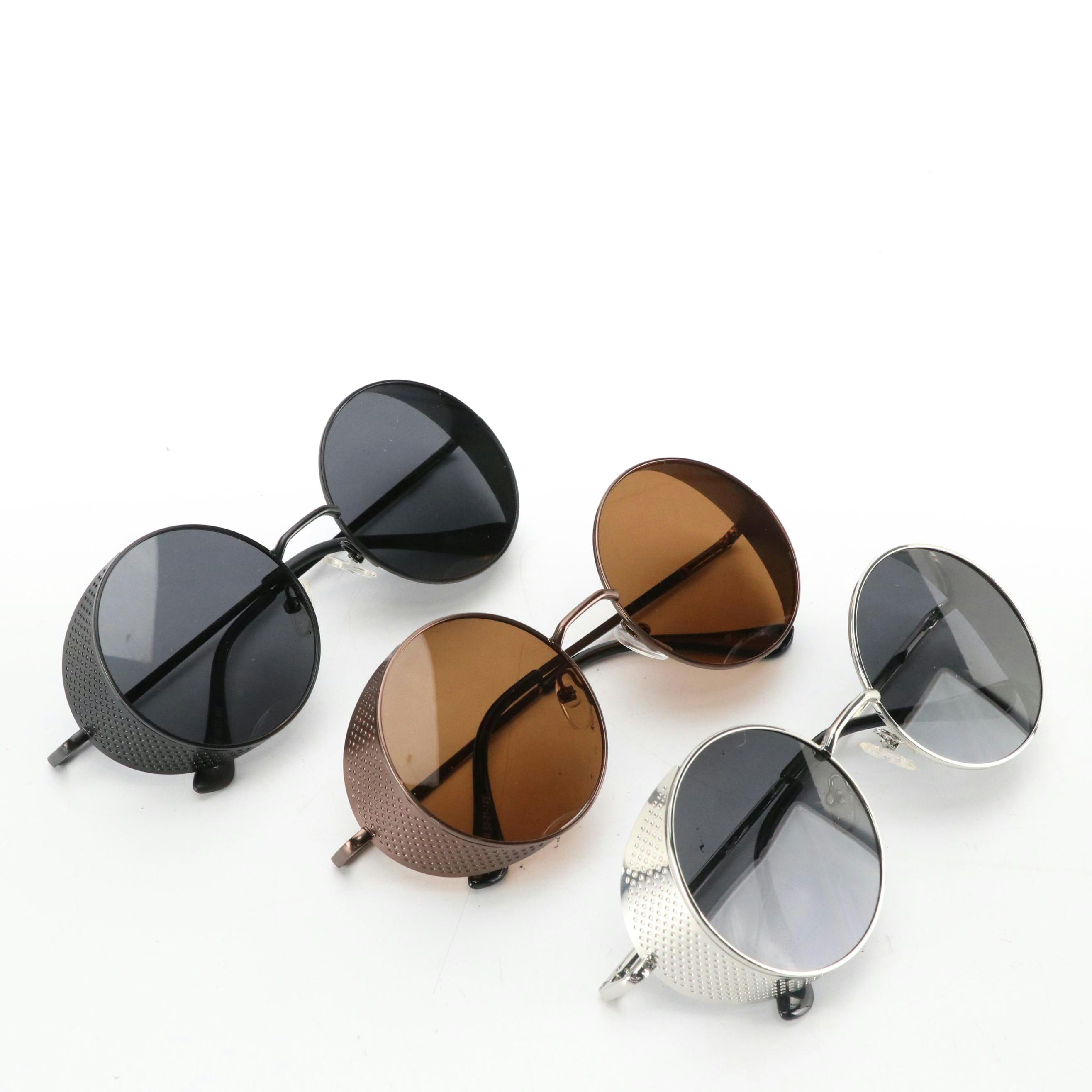 Glassy Killburn Plus and Premium Polarized Round Sunglasses, With Cases