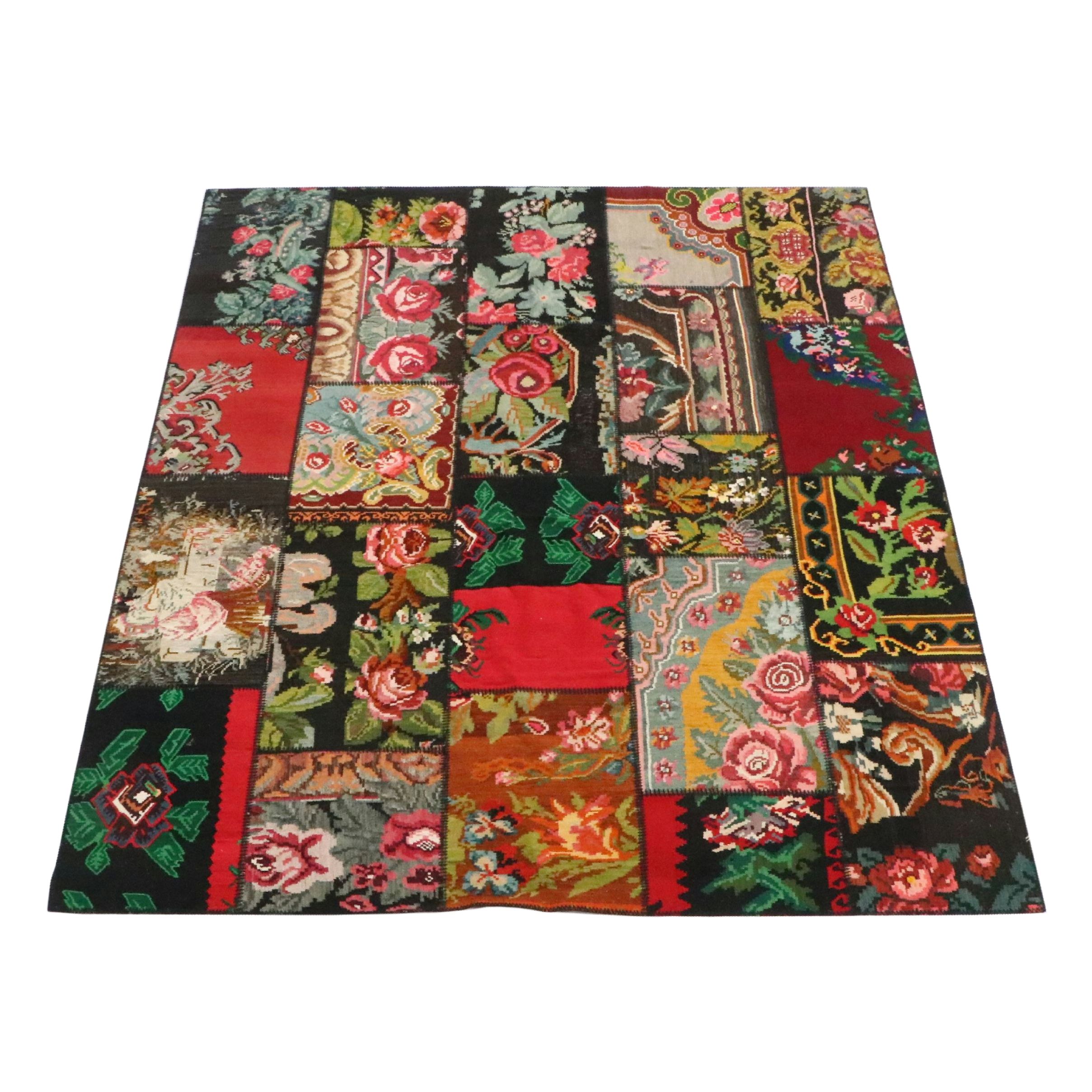 8'2 x 9'8 Handmade Turkish Patchwork Area Rug