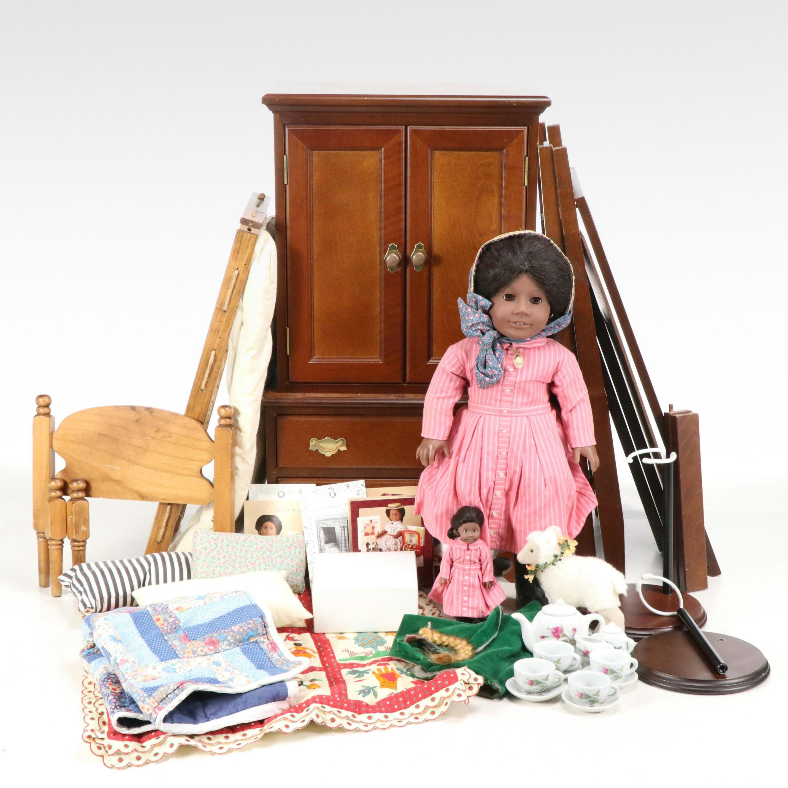 American Girl Doll "Addy Walker" with Felicity's Wardrobe and More Accessories