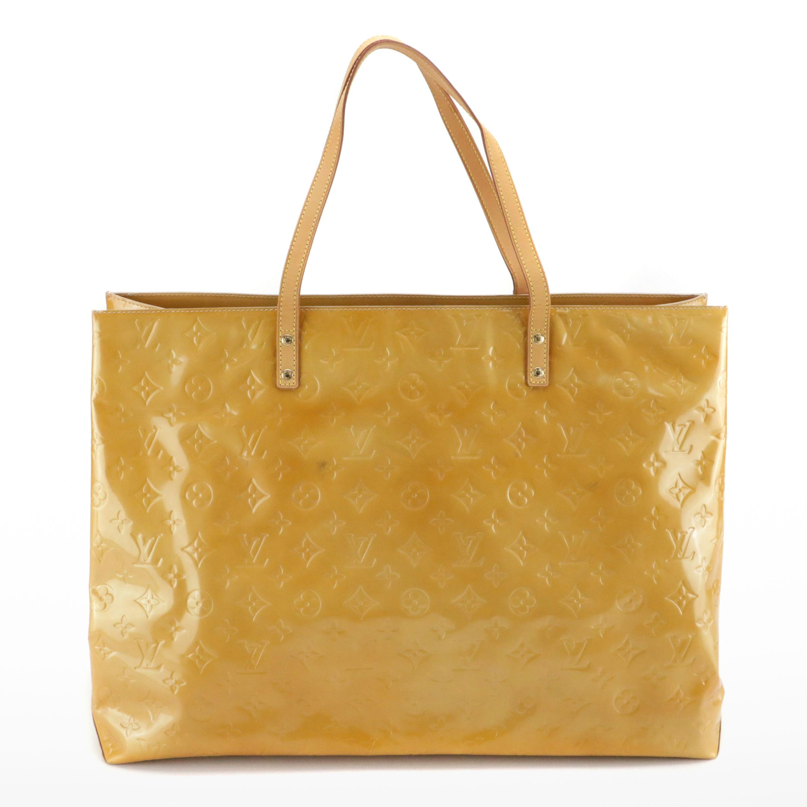 Louis Vuitton Reade GM Tote in Mango Monogram Vernis and Vachetta Leather