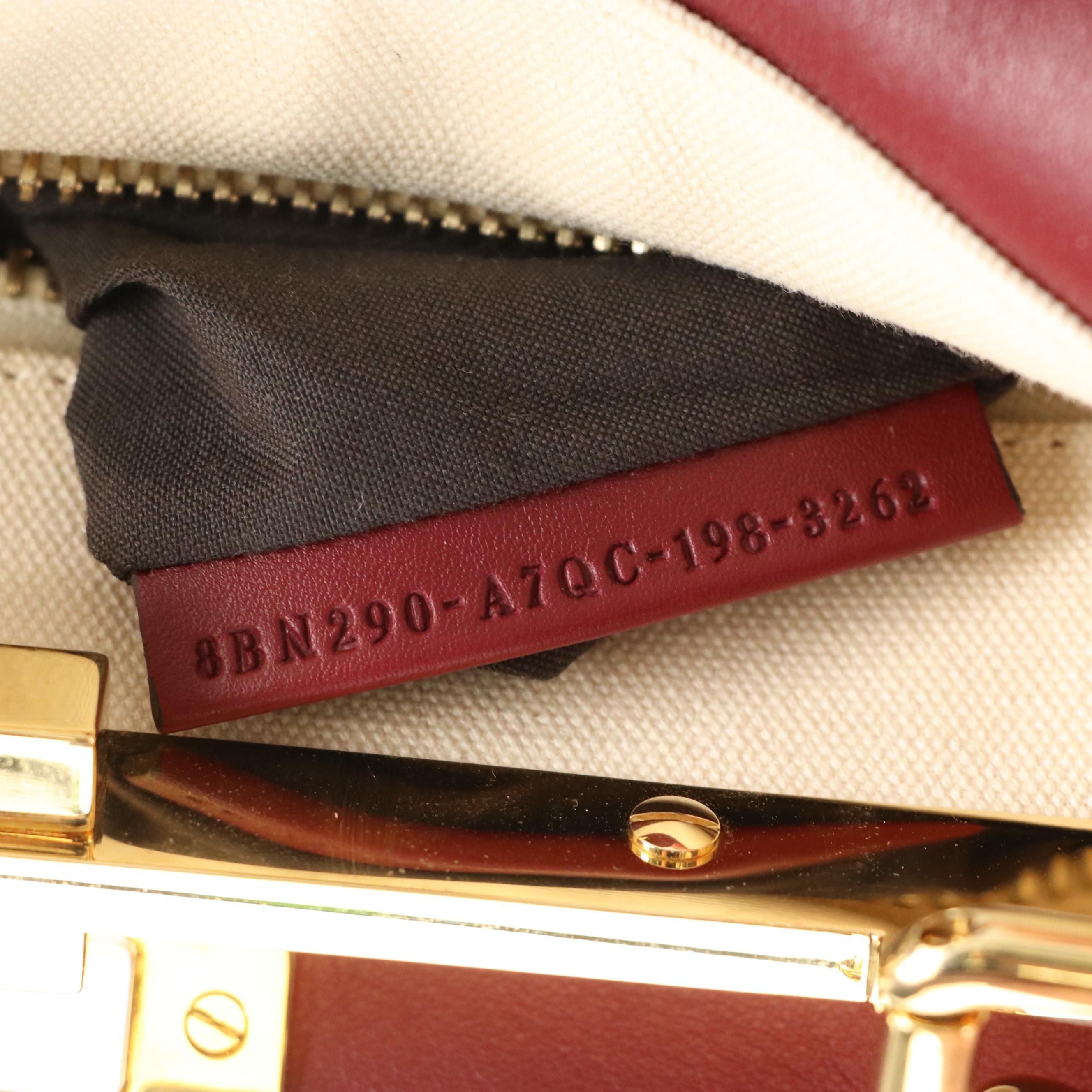 Fendi Peekaboo Defender Two-Way Bag in Canvas, Croc Embossed & Smooth Leather