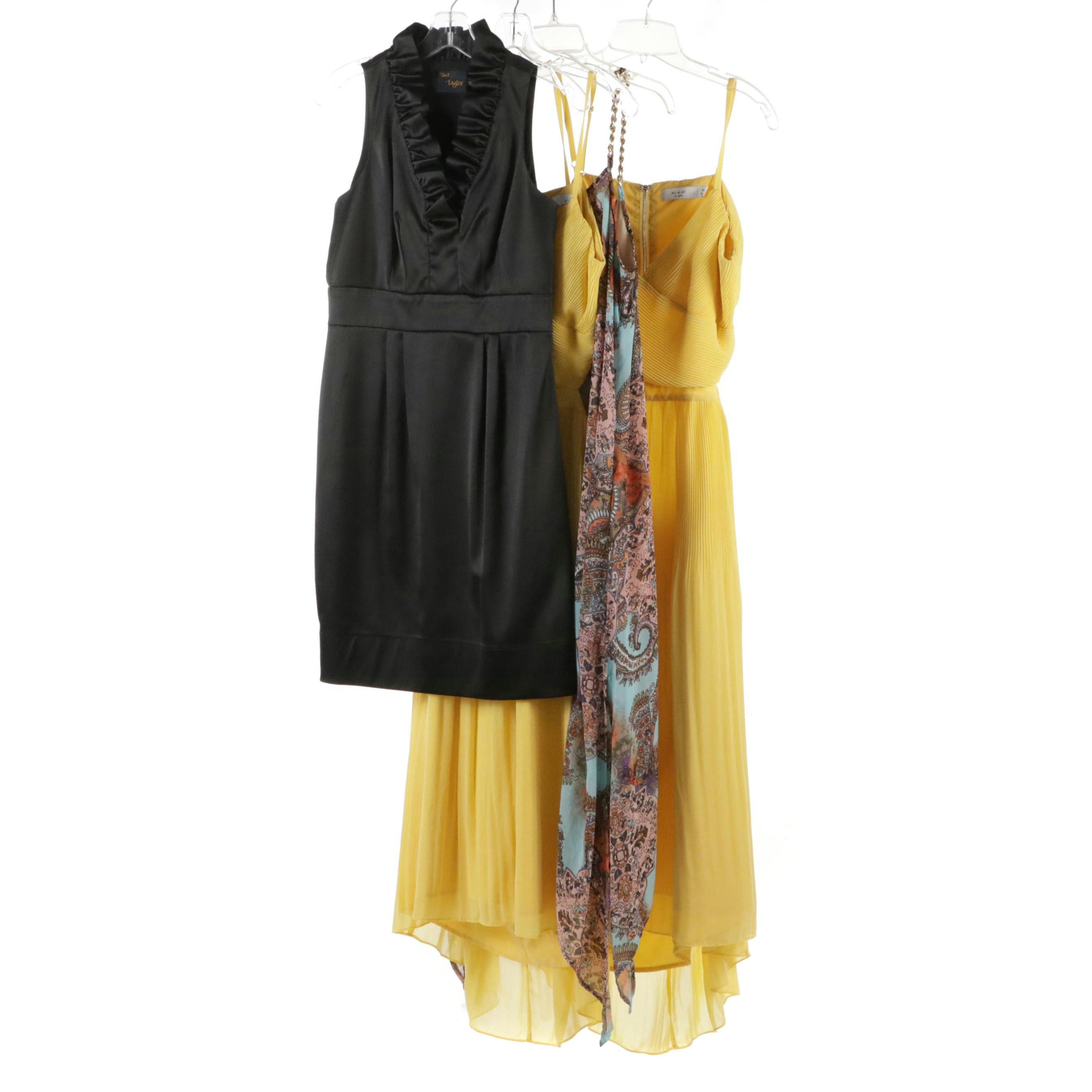 Ali & Jay Open-Back, Spense Asymmetrical & Just Taylor Knee-Length Dresses