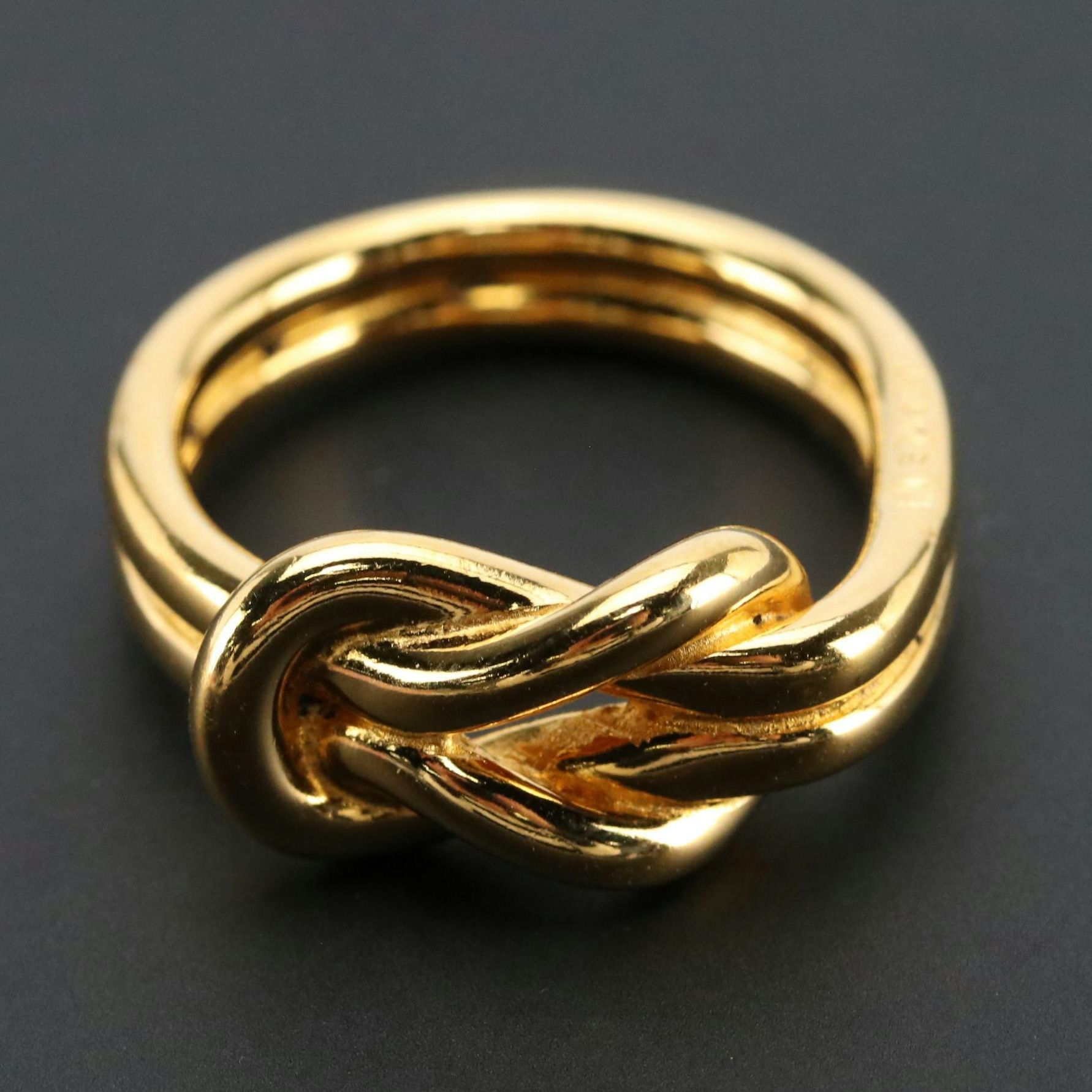 Hermès Atame Gold Plate Scarf Ring with Gift Box