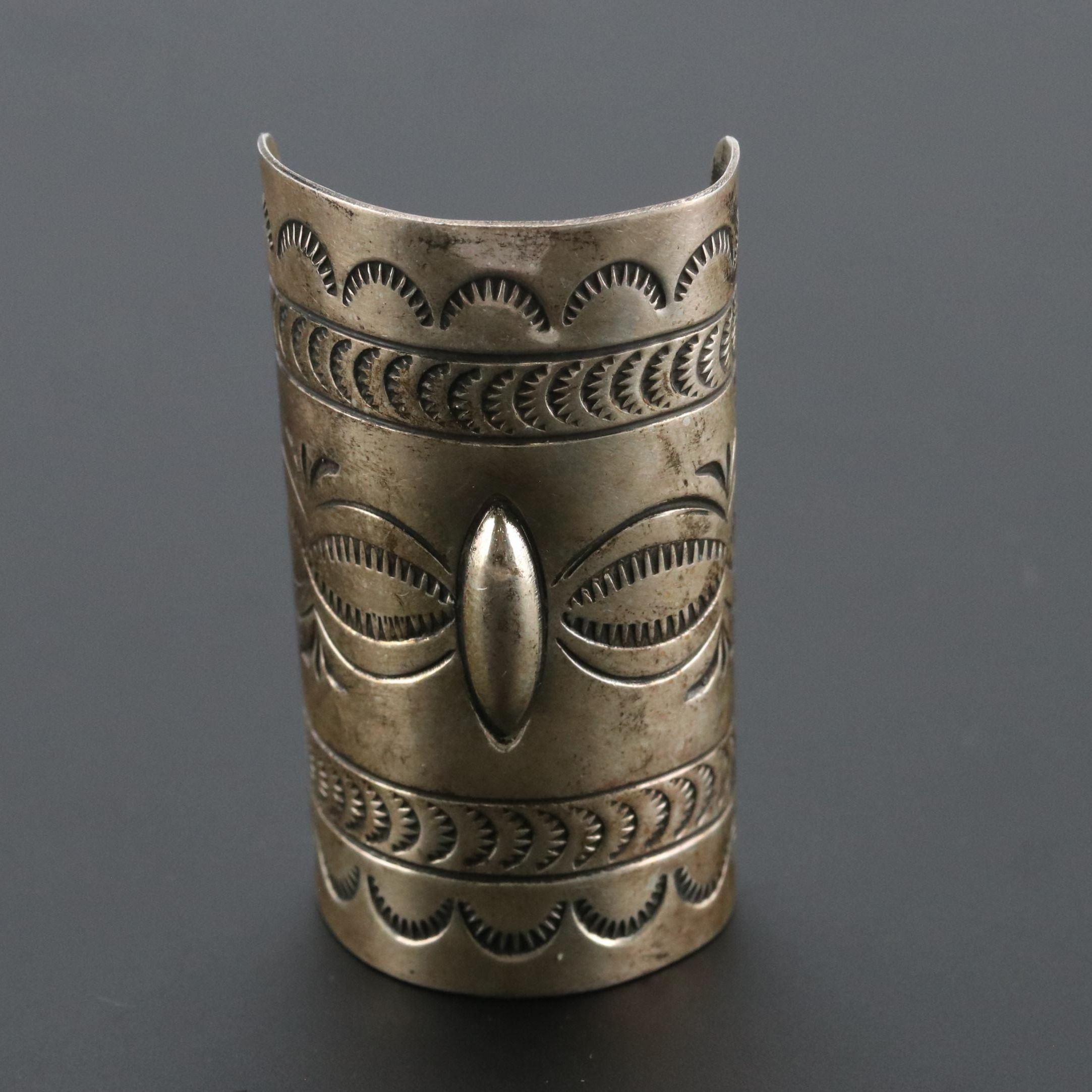 Carson Blackgoat Navajo Sterling Ponytail Cuff