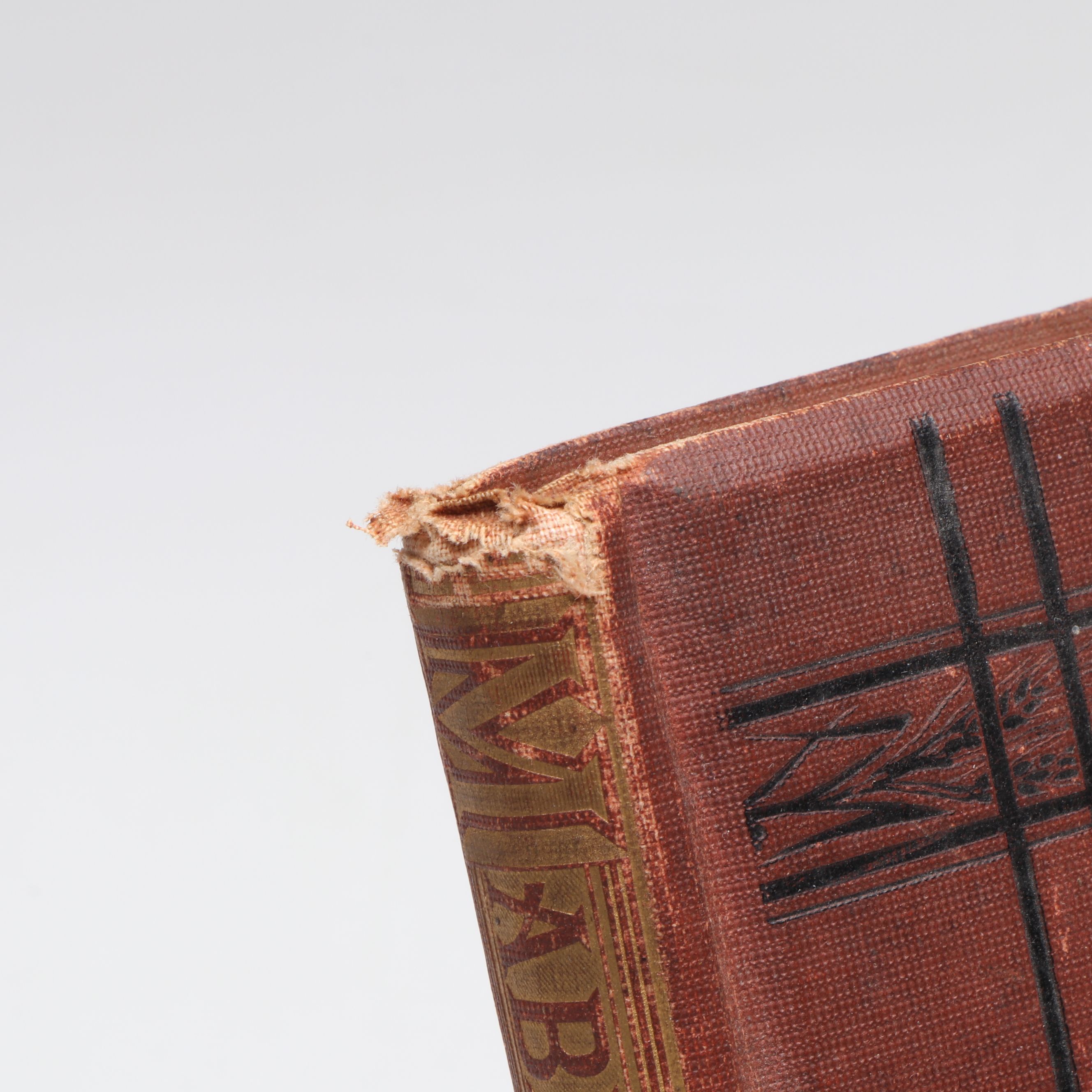 Illustrated "Mabel Martin" by J.G. Whittier with Hickok Leather-Clad Sewing Box