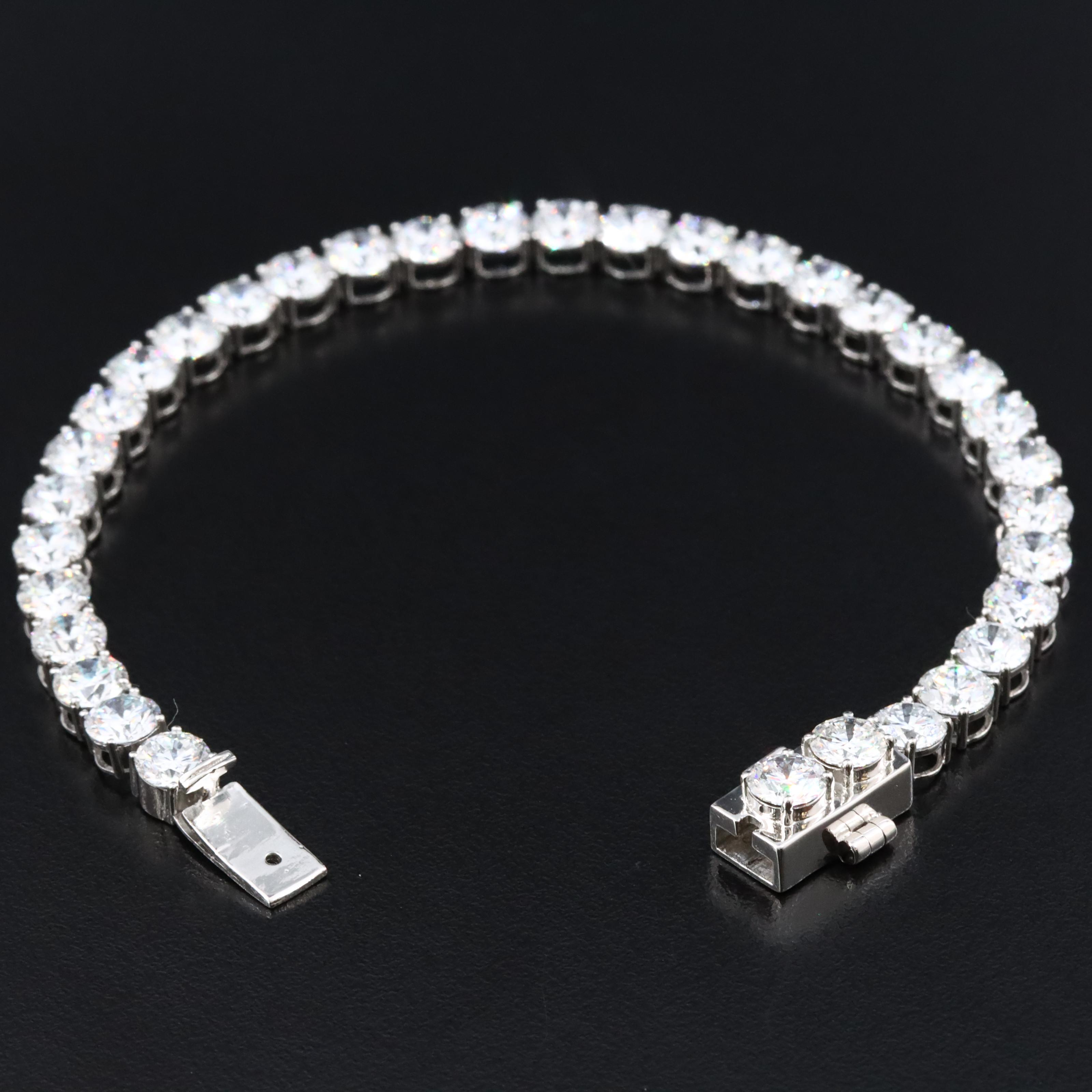 Platinum 20.79 CTW Lab Grown Diamond Line Bracelet