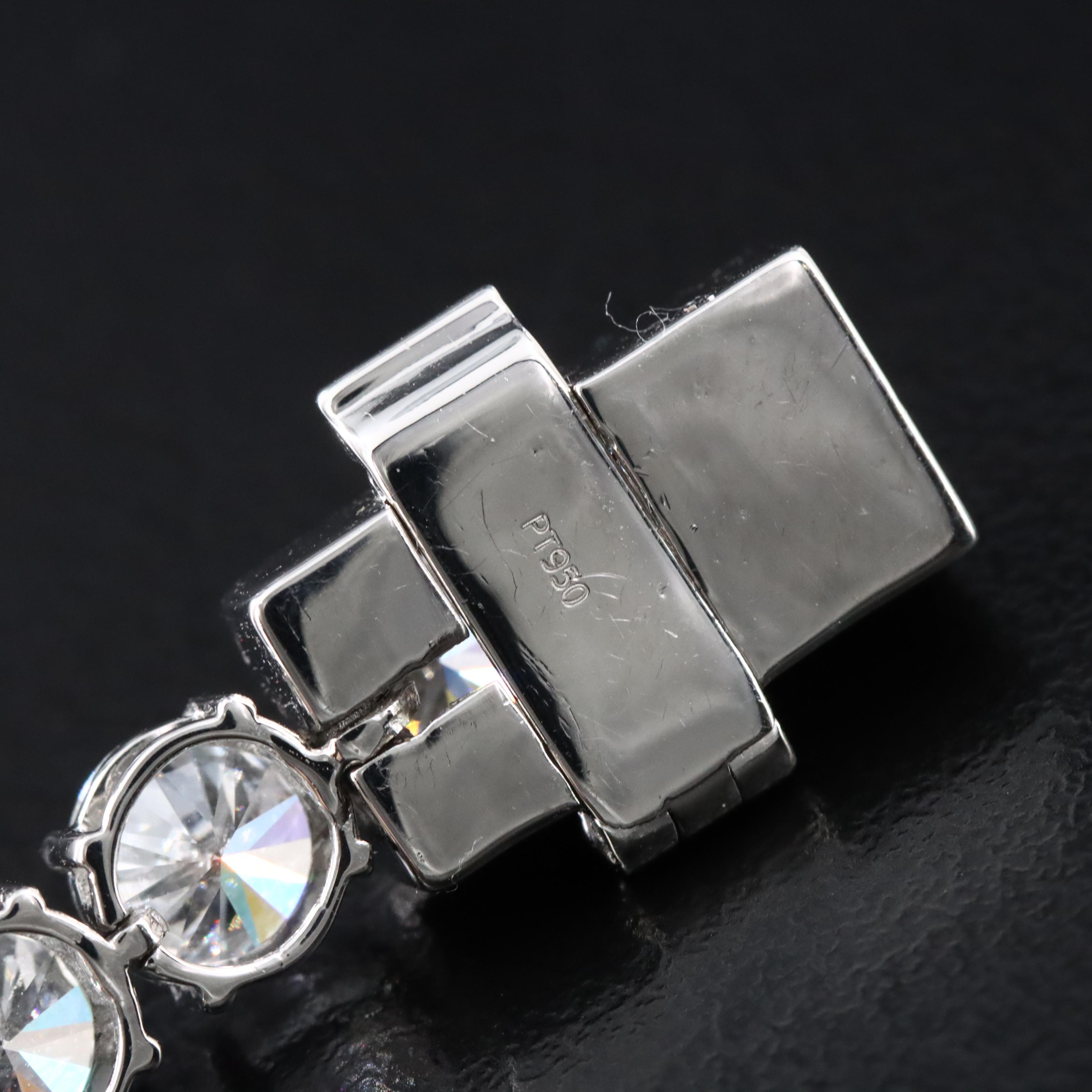 Platinum 20.79 CTW Lab Grown Diamond Line Bracelet