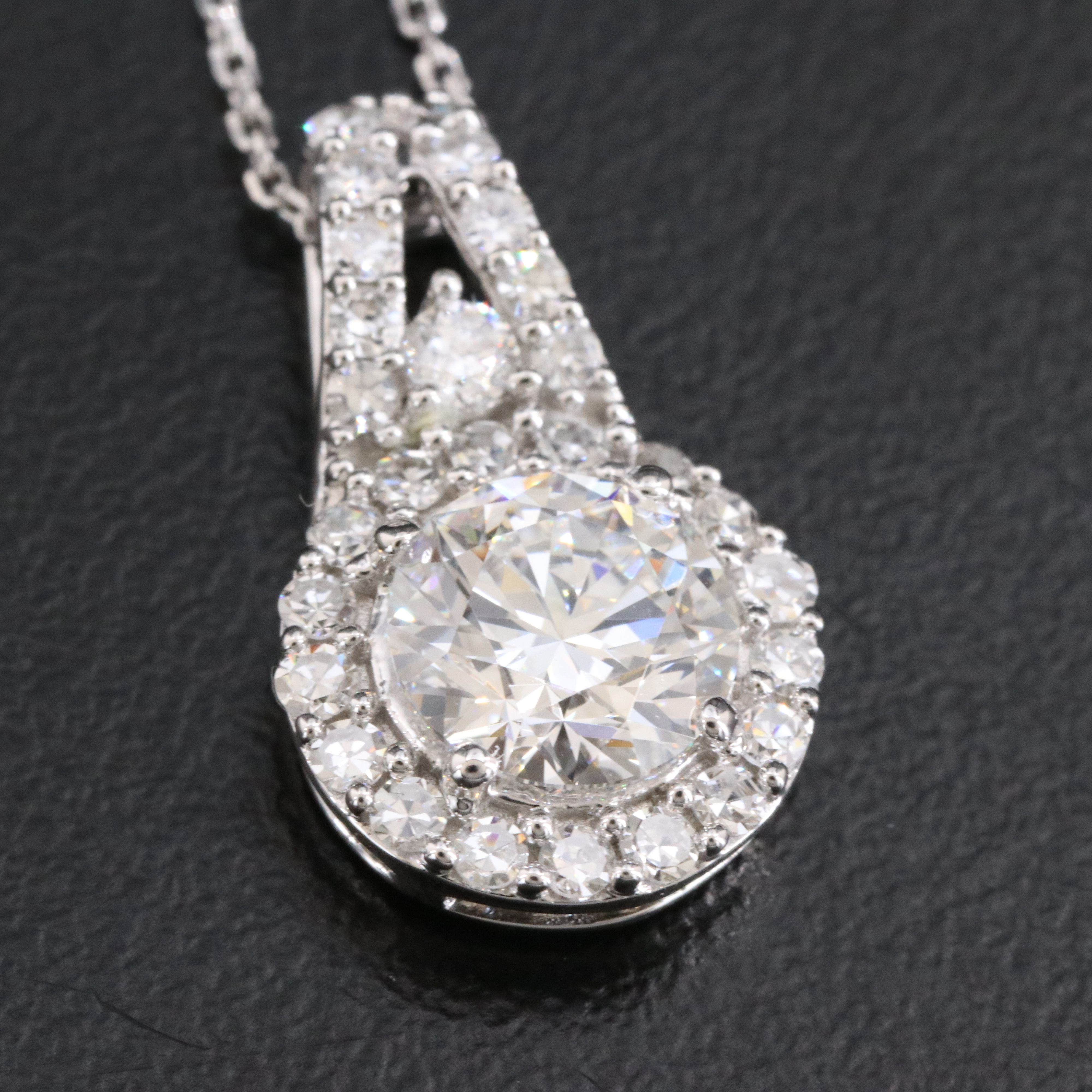 14K 2.02 CTW Lab Grown Diamond Pendant Necklace with Online GIA Report