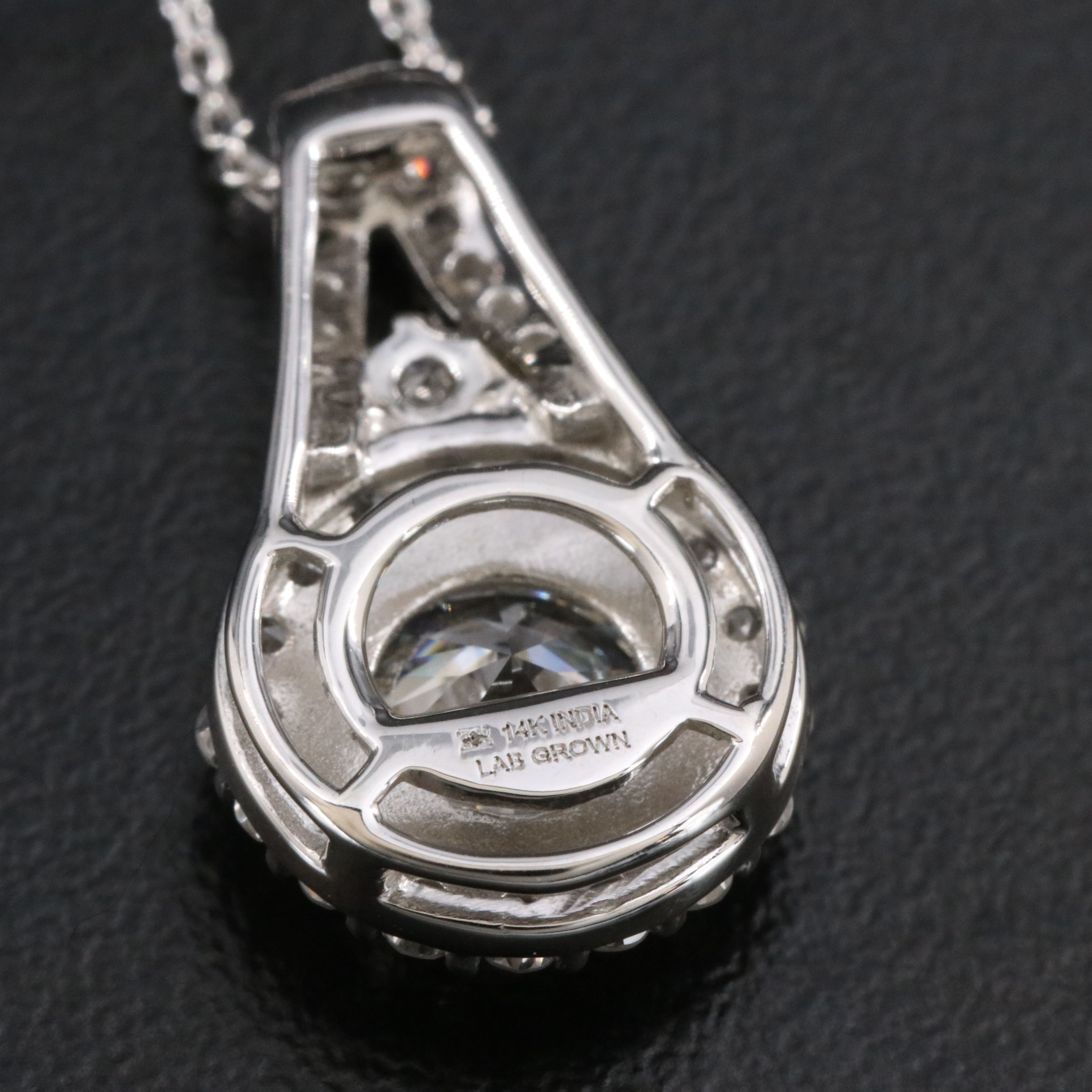 14K 2.02 CTW Lab Grown Diamond Pendant Necklace with Online GIA Report