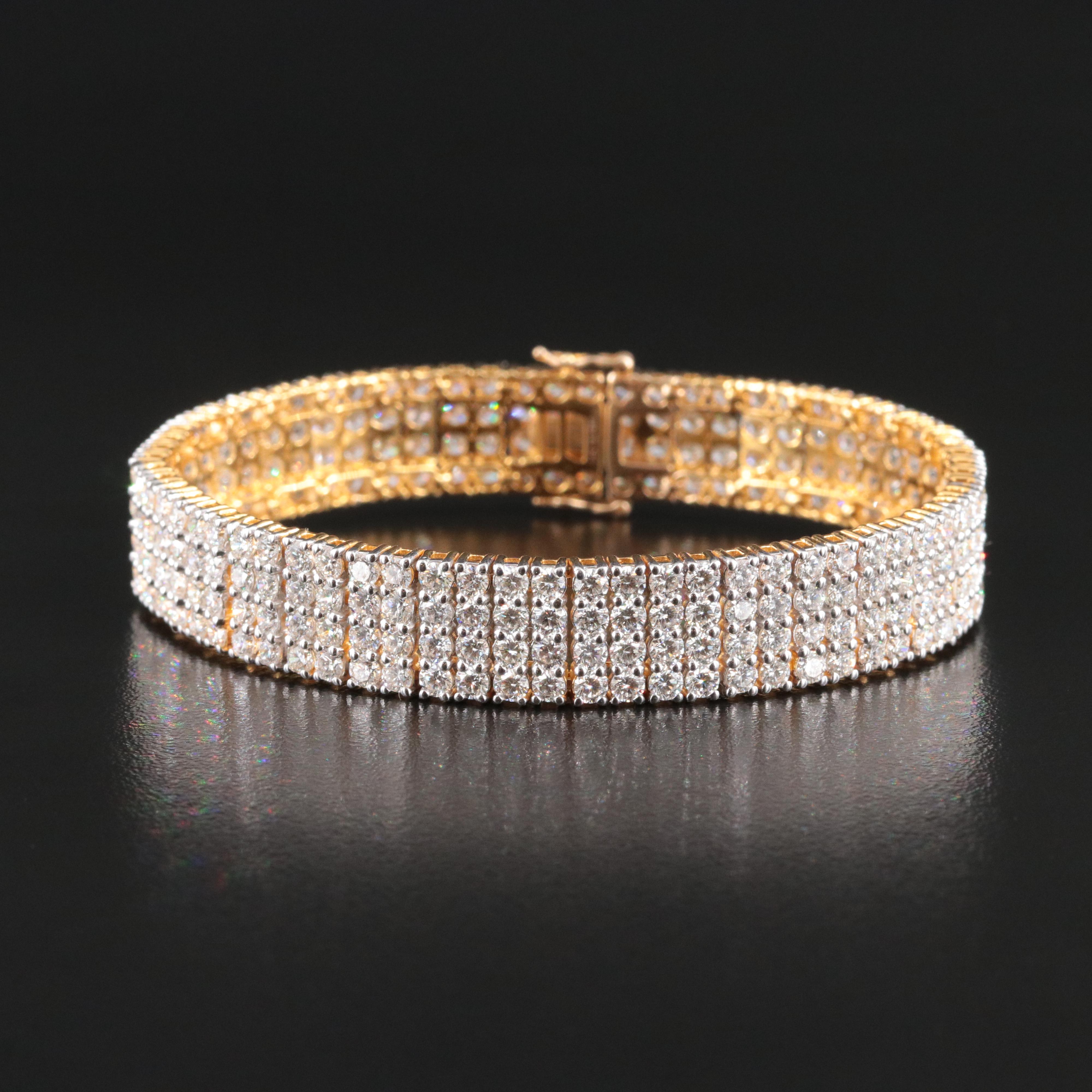 14K 13.72 CTW Diamond Strap Bracelet